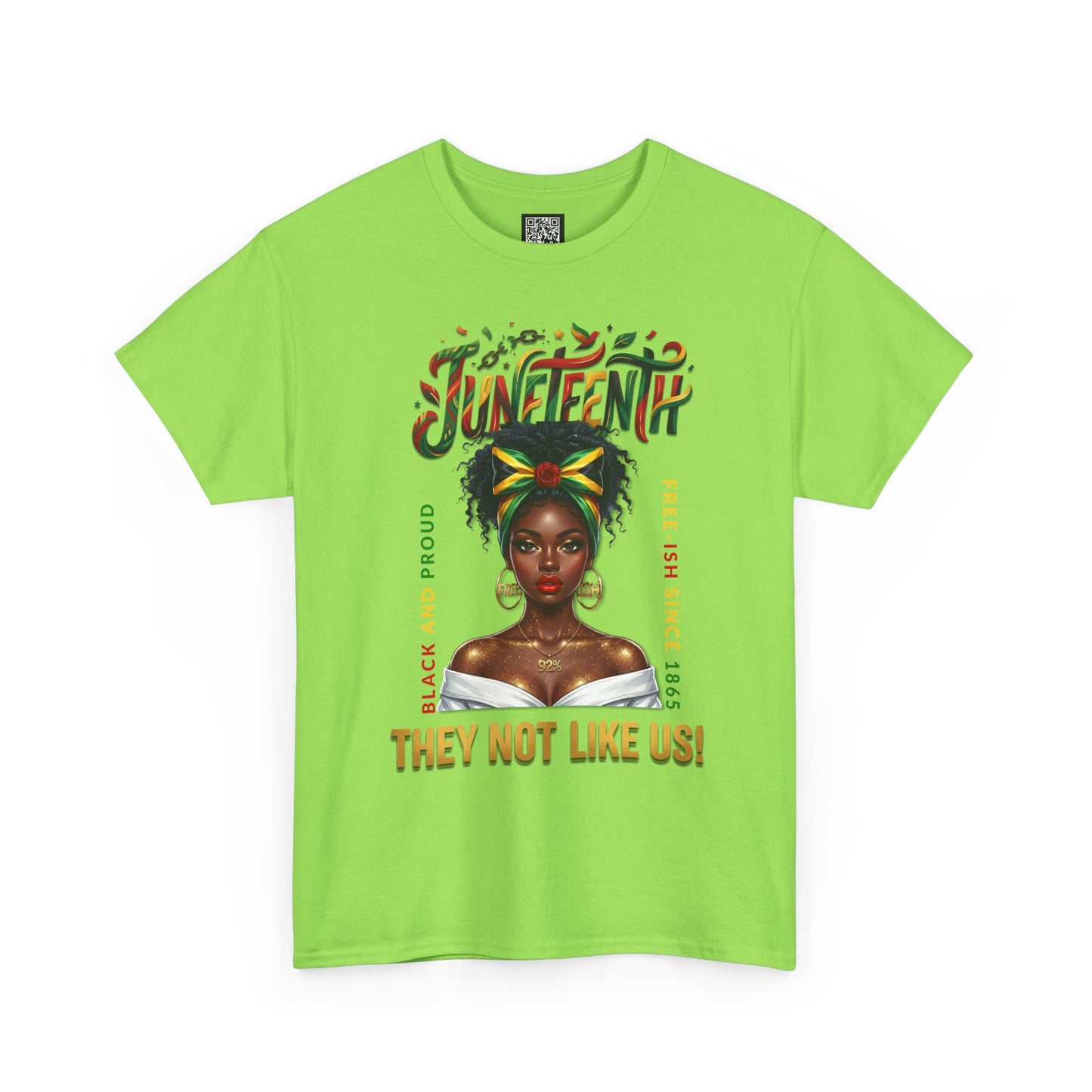 Juneteenth Black and Proud Tee — "They Not Like Us" Black Pride Shirt