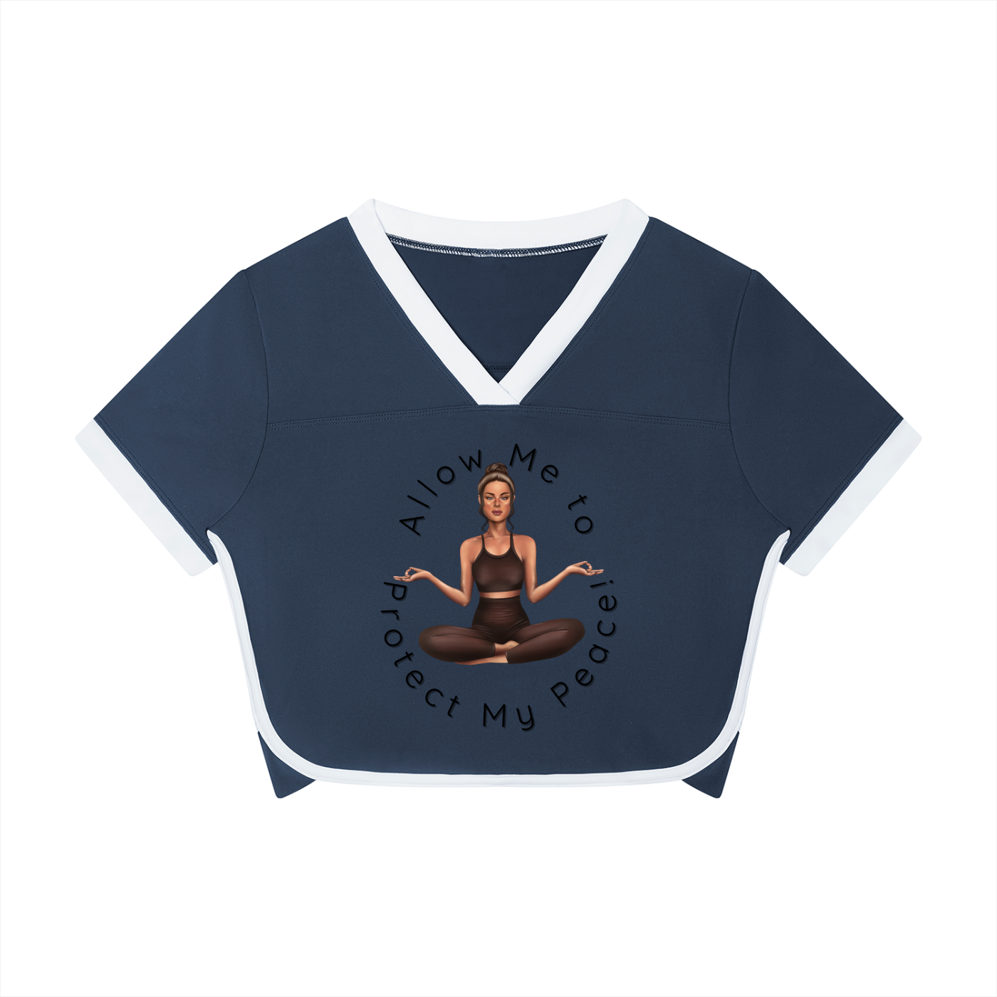 "Protect My Peace" Women's Color Block Performance Crop Tee