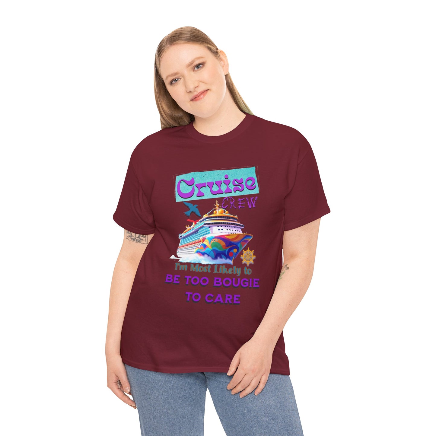 Cruise Crew Tee: Be Too Bougie to Care, Vacation Outfits, Nautical Shirt, Travel Gift, Summer Apparel, T-Shirt for the Bougie One