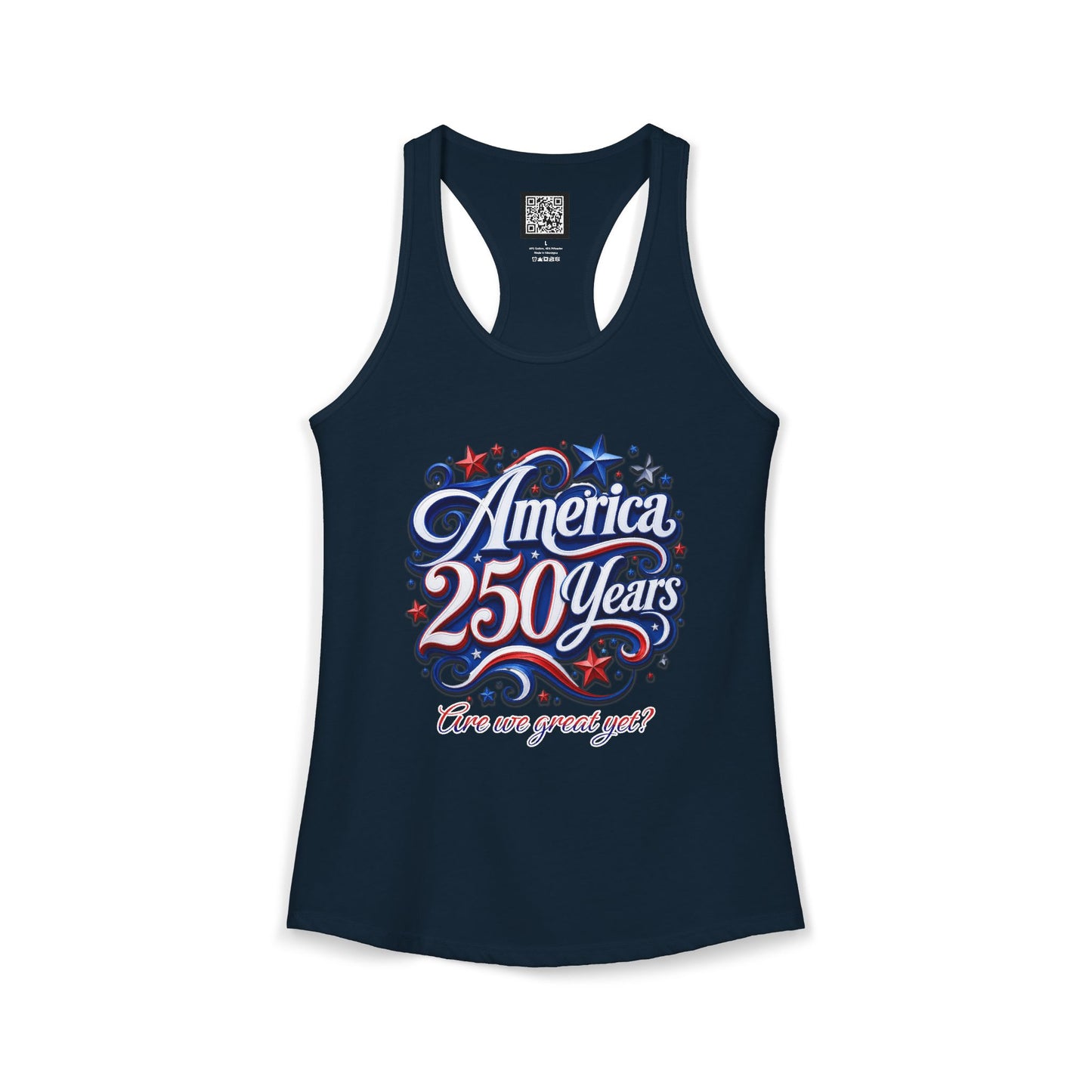 Women's America 250 Year's Racerback Tank 4th of July T-Shirt