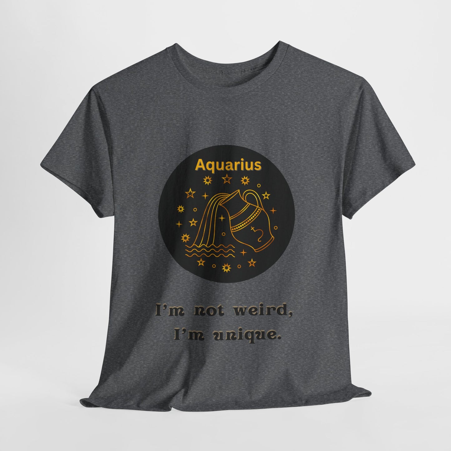 Aquarius T-Shirt, Aquarius Horoscope Gifts, Birth Month Gifts, Zodiac Sign T-Shirt Gifts, Astrology T-Shirt, Unisex Heavy Cotton Tee