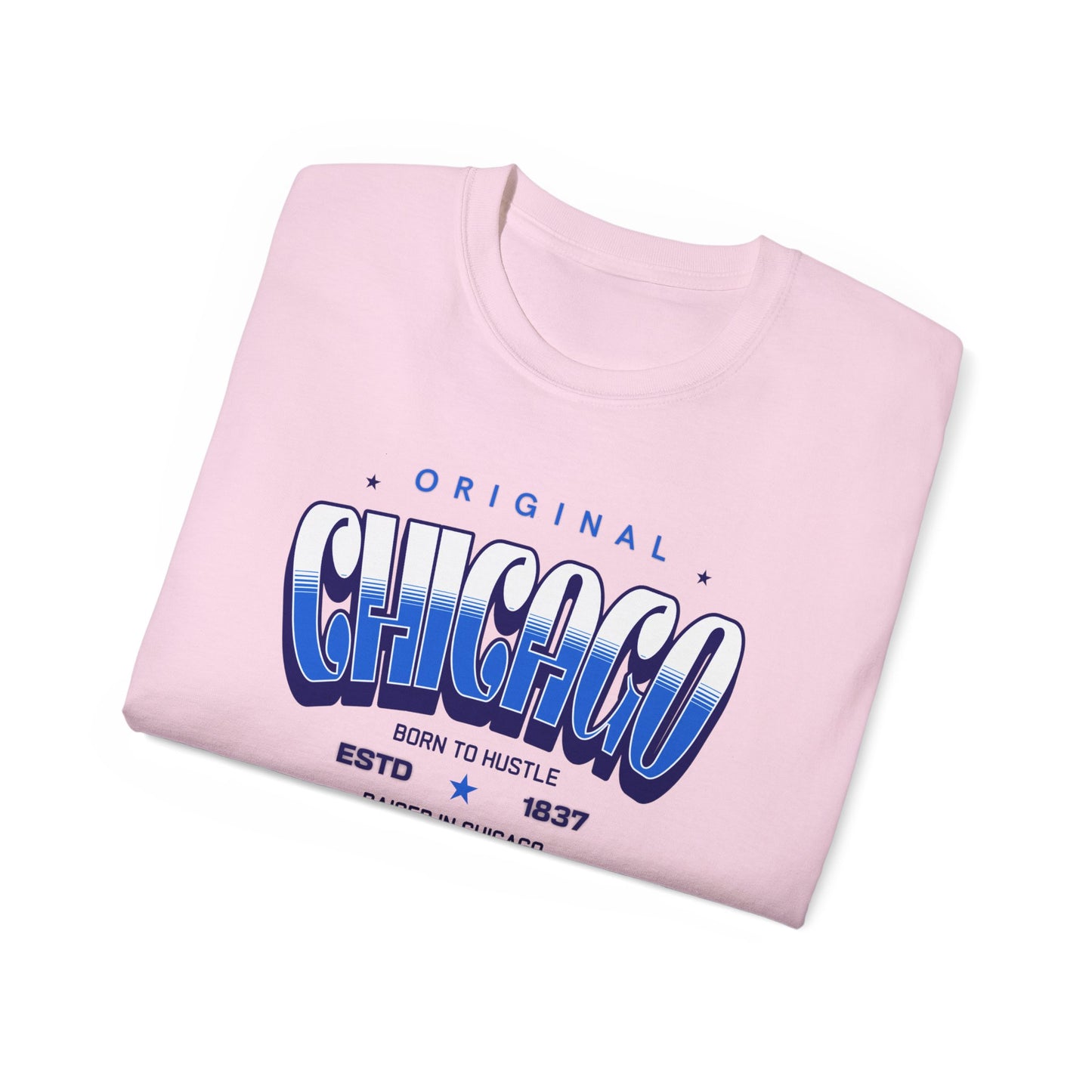 Chicago Hustle Graphic Tee, Streetwear T-Shirt, Gift for Travelers, Chicago Souvenir, Unisex Chicago T-Shirts Casual Wear. Chi-Town Tees