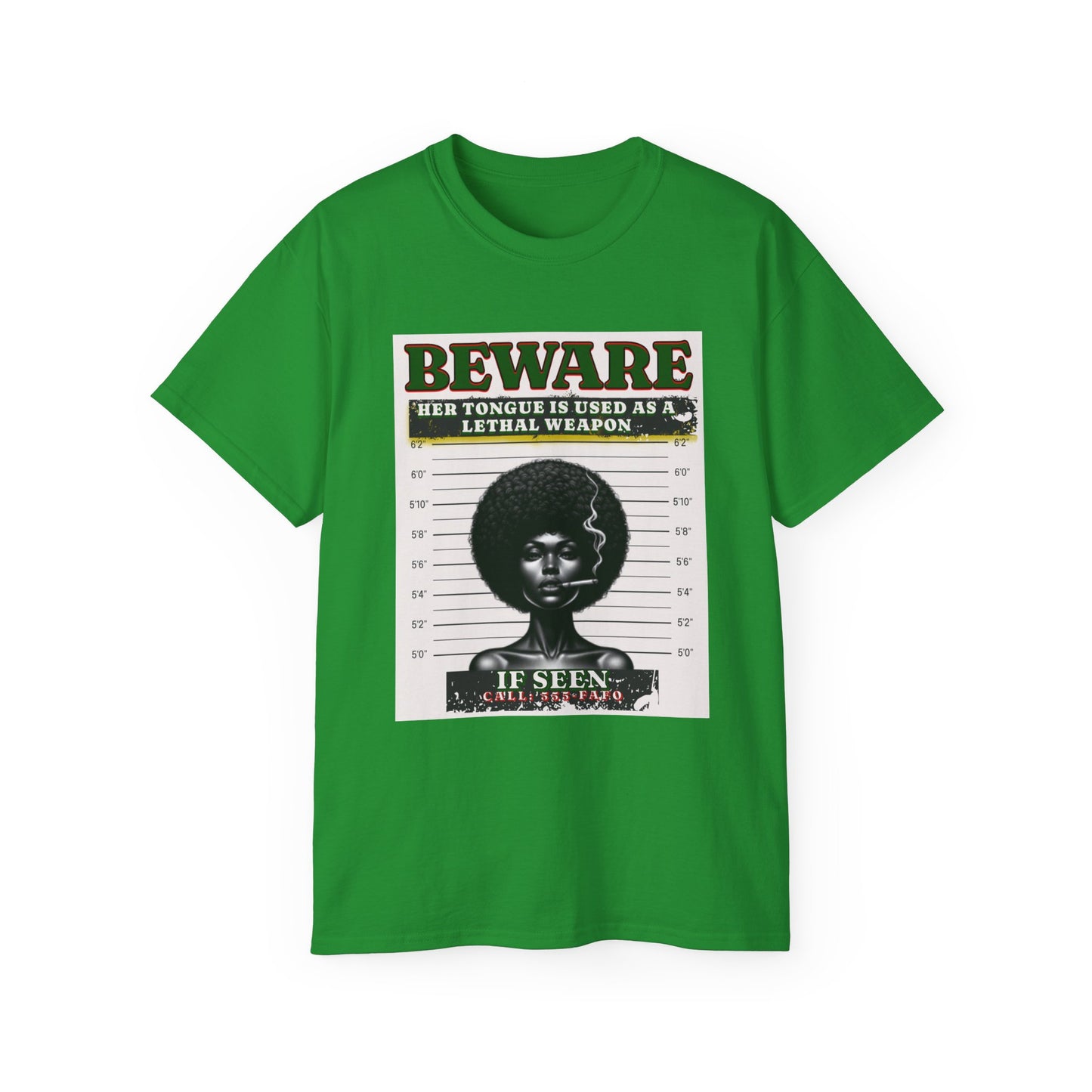 Empowering Graphic Tee, Her Tongue is a Lethal Weapon Shirt, FAFO Cotton T-Shirt, Inspirational Art Tee, Funny Trendy Gift for Friends