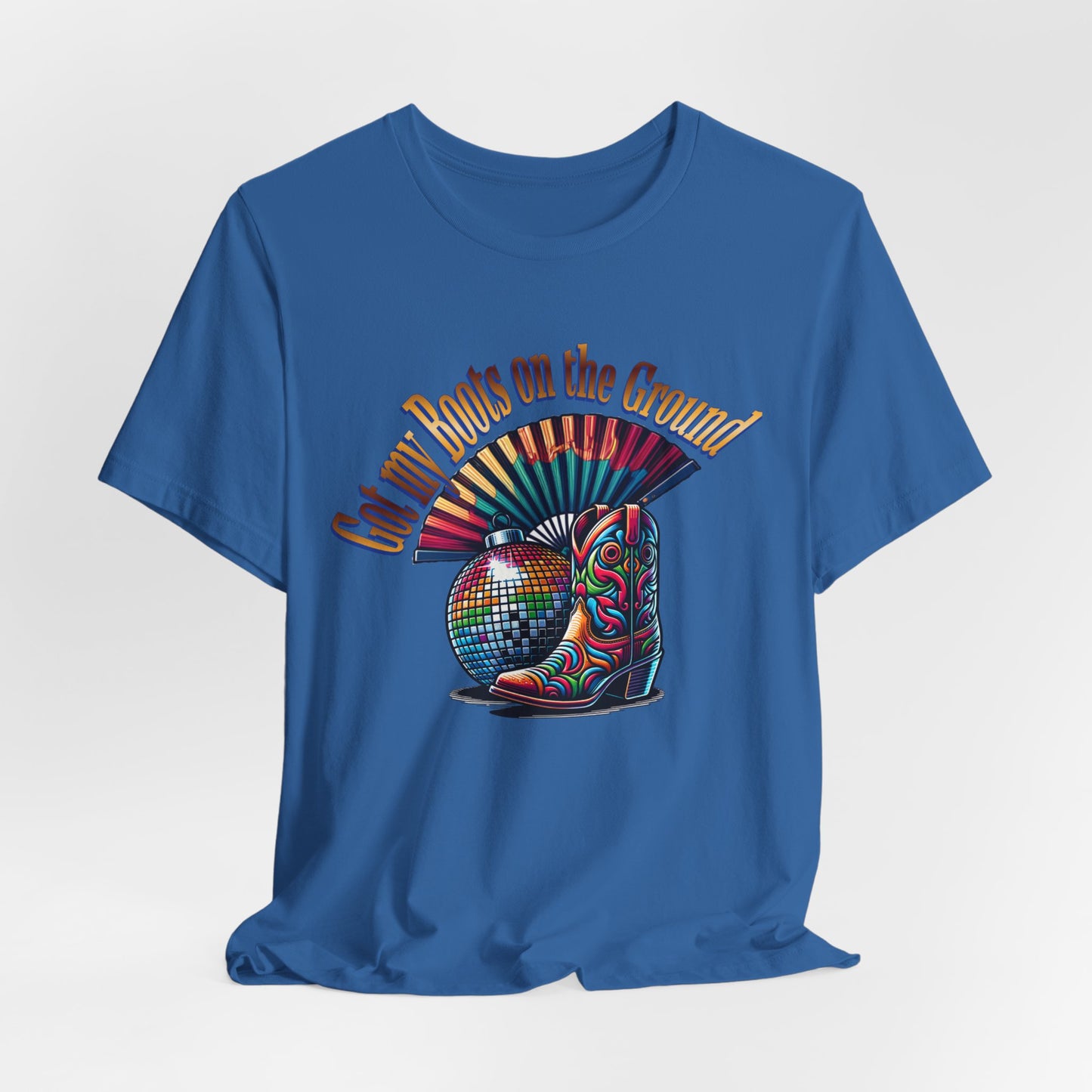 Boots on the Ground Groove Tee, Disco Ball Unisex Jersey Tee - Fun Tee for Latest Dance Crave Boots on the Ground Music Lovers