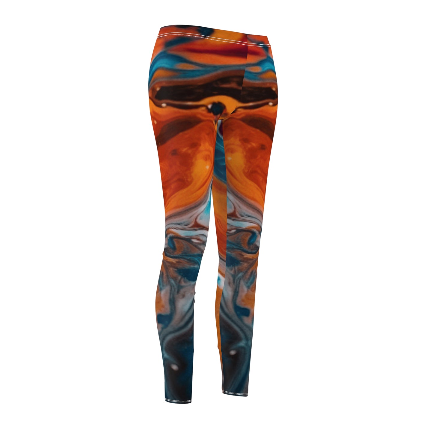 Vibrant Abstract Patterned Leggings, Stylish Activewear for Women, Perfect for Yoga, Dance, or Casual Outings, Gifts for Fitness Instructor