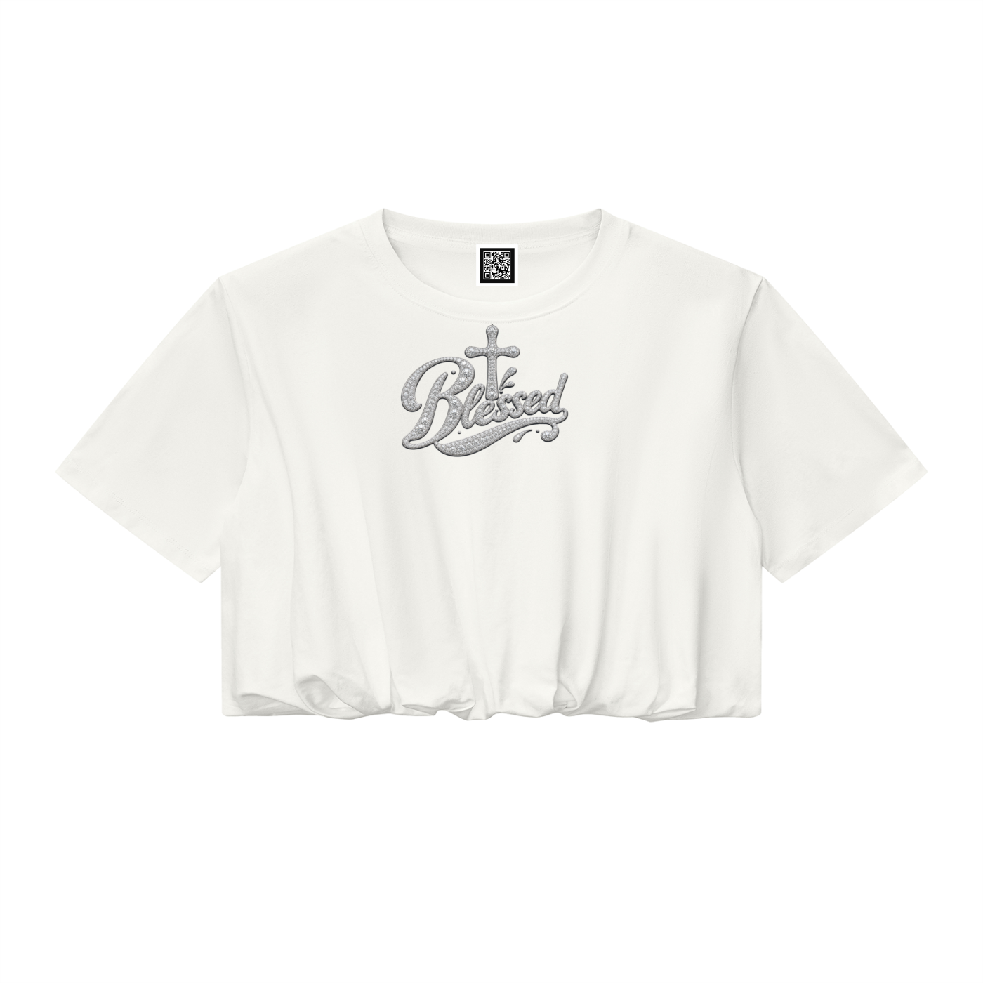 Women’s Crop Bubble Hem T-Shirt