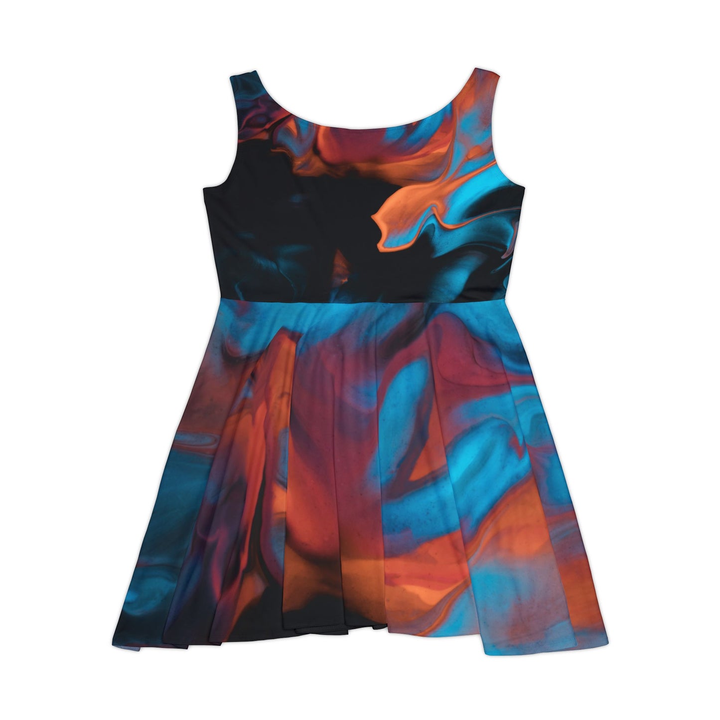 Vibrant Abstract Women's Skater Dress - Perfect for Summer Events & Parties, Cute Summer Dress for Women, One of a Kind Print