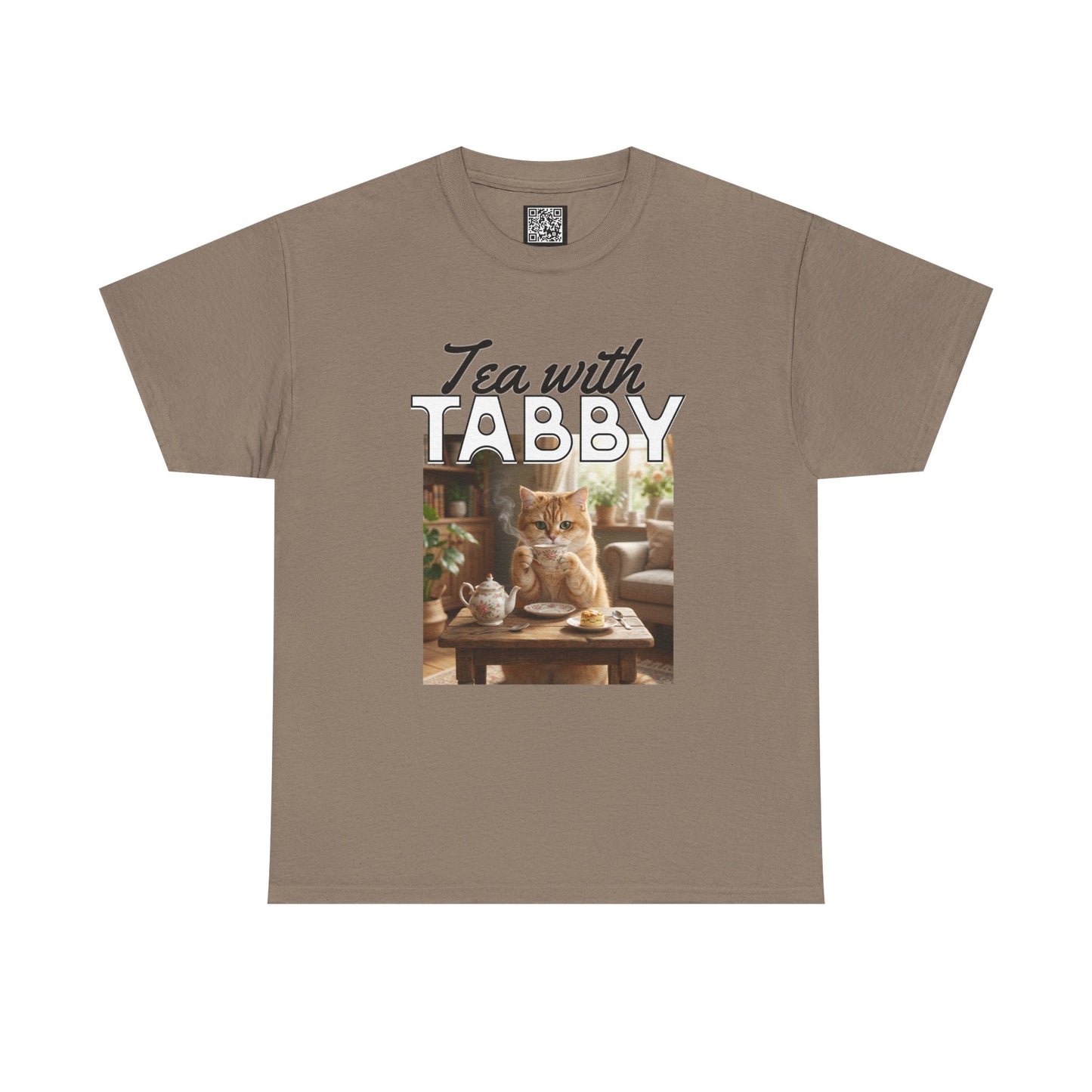 Personalized Tea with Tabby T-Shirt — Custom Cozy Cat Graphic Tee