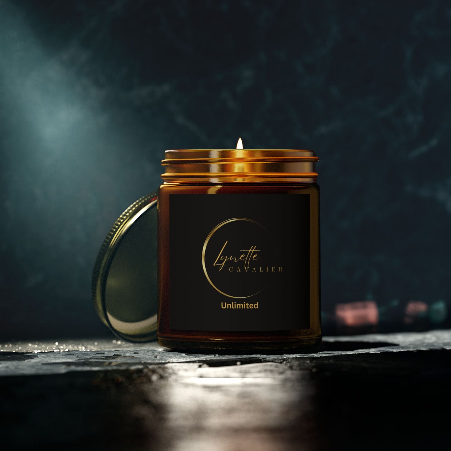 Lynette Cavalier's Scented Candles, Coconut Apricot Wax (4oz, 9oz), 20 Hours of Burn Time, Hand Poured Coconut Apricot Wax