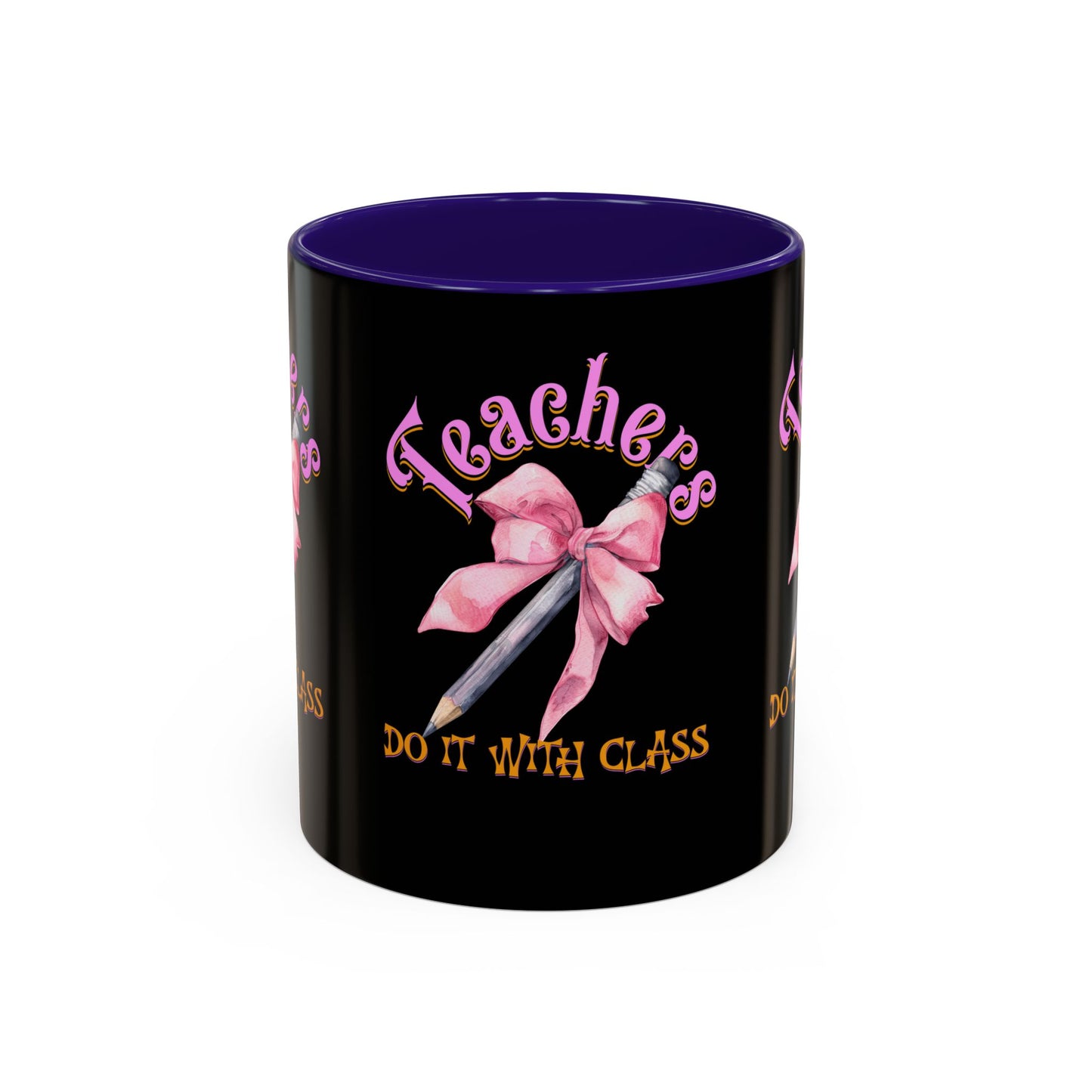 Colorful Mugs (11oz, 15oz), Teacher Appreciation Gift, Cute Gift for Teachers, Coffee Mug for Teachers, Coquette Bow Coffee Mug