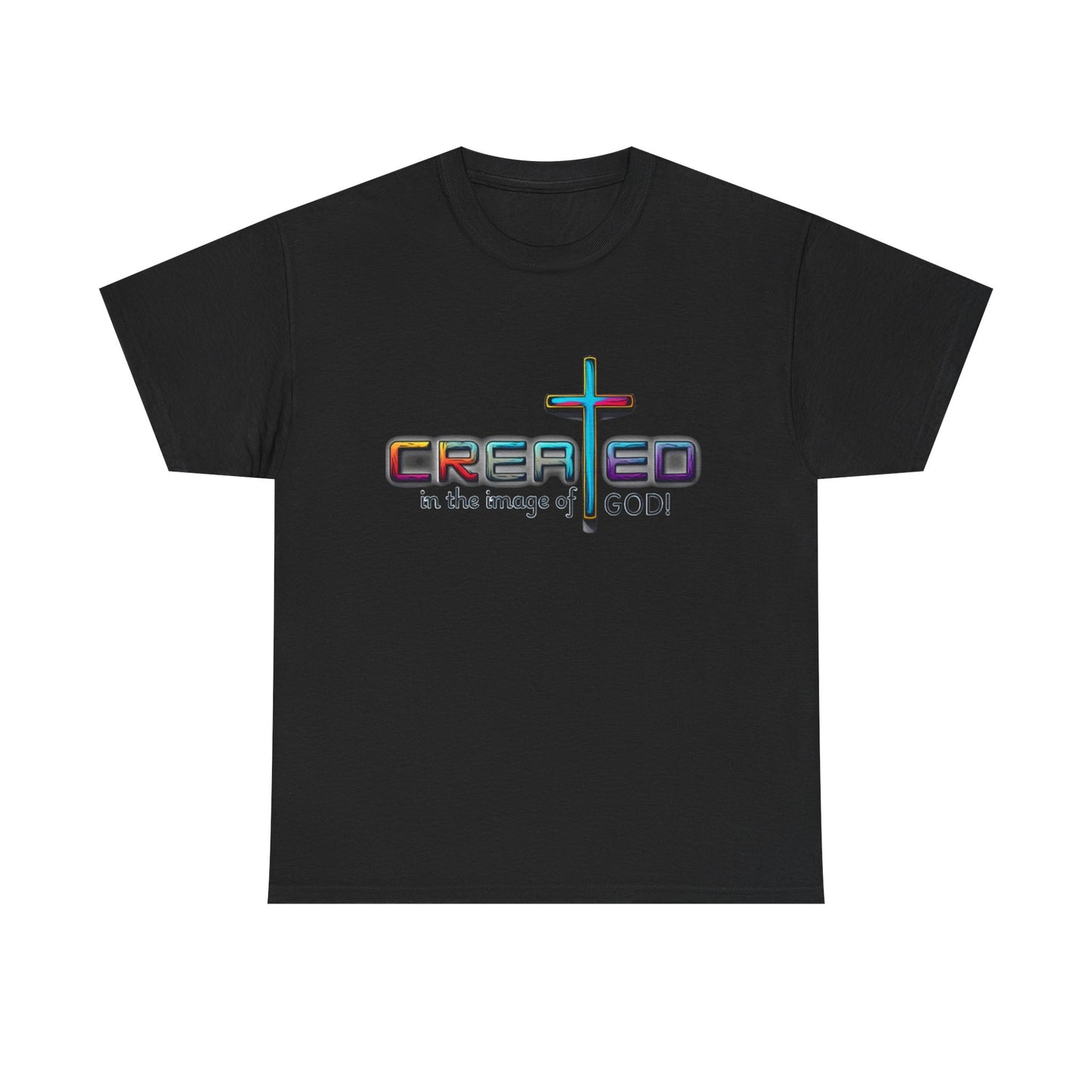 Religious T-Shirt, Inspirational Shirt, Unisex Christian Apparel, Jesus T-Shirt to Motivate, Christian T-Shirt, Created in His Image, God is