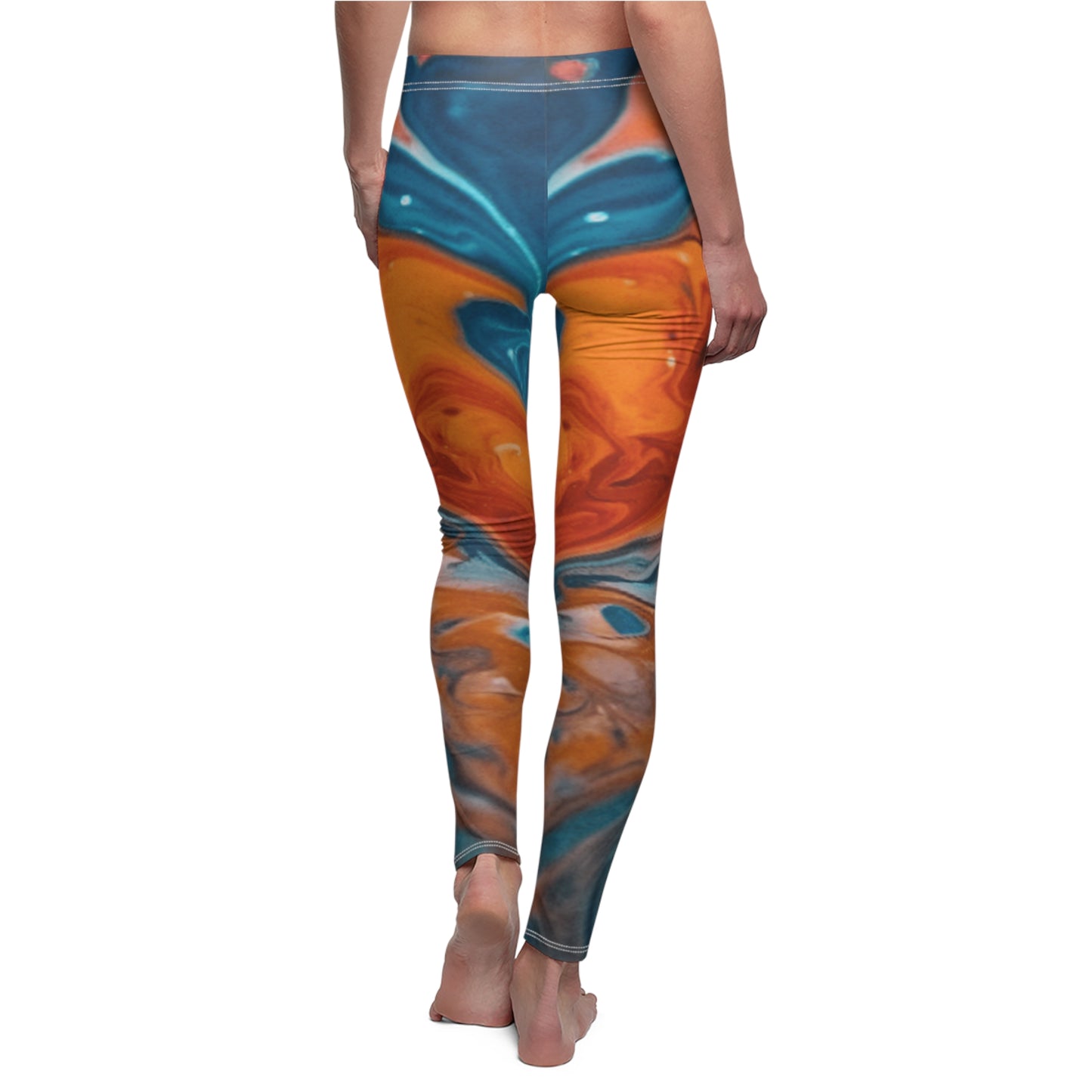 Vibrant Abstract Patterned Leggings, Stylish Activewear for Women, Perfect for Yoga, Dance, or Casual Outings, Gifts for Fitness Instructor