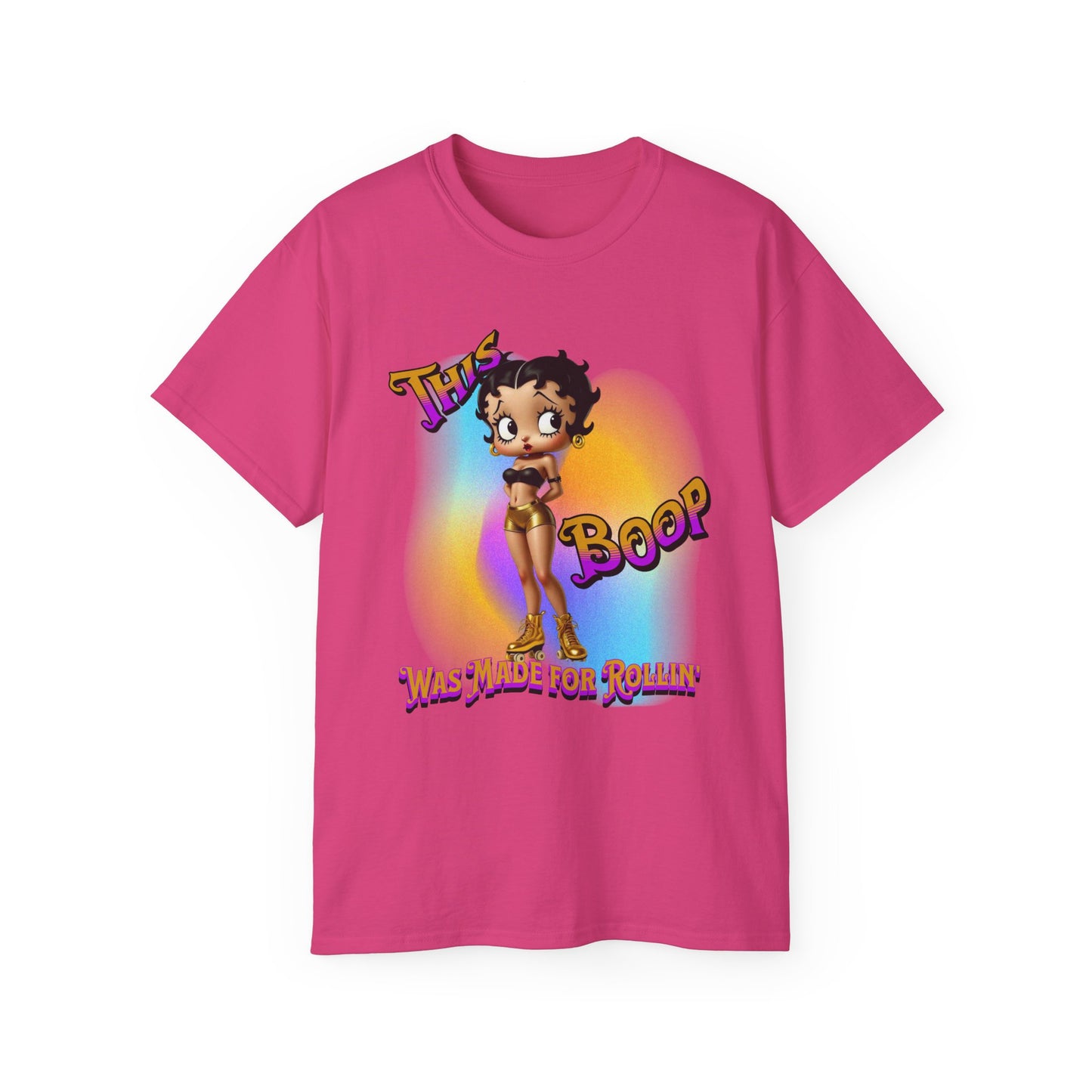 Retro Betty Boop Cartoon Tee, Fun Skater Themed T-Shirt, Vintage Skater Girl Shirt, Casual Wear, Betty Boop Design, Perfect Gift for Skater Fans