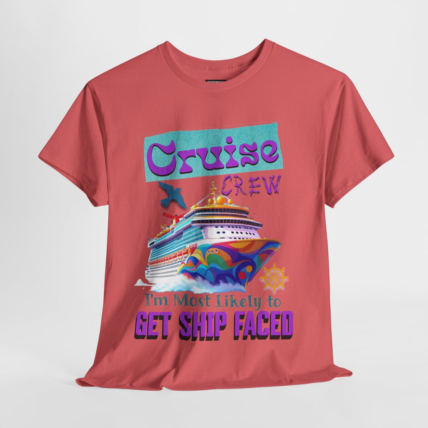 Cruise Crew Heavy Cotton Tee - Perfect for Summer Cruise Vacations, Gifts for Crew Members, Nautical Parties, Cruise Wear, Cruise Lovers