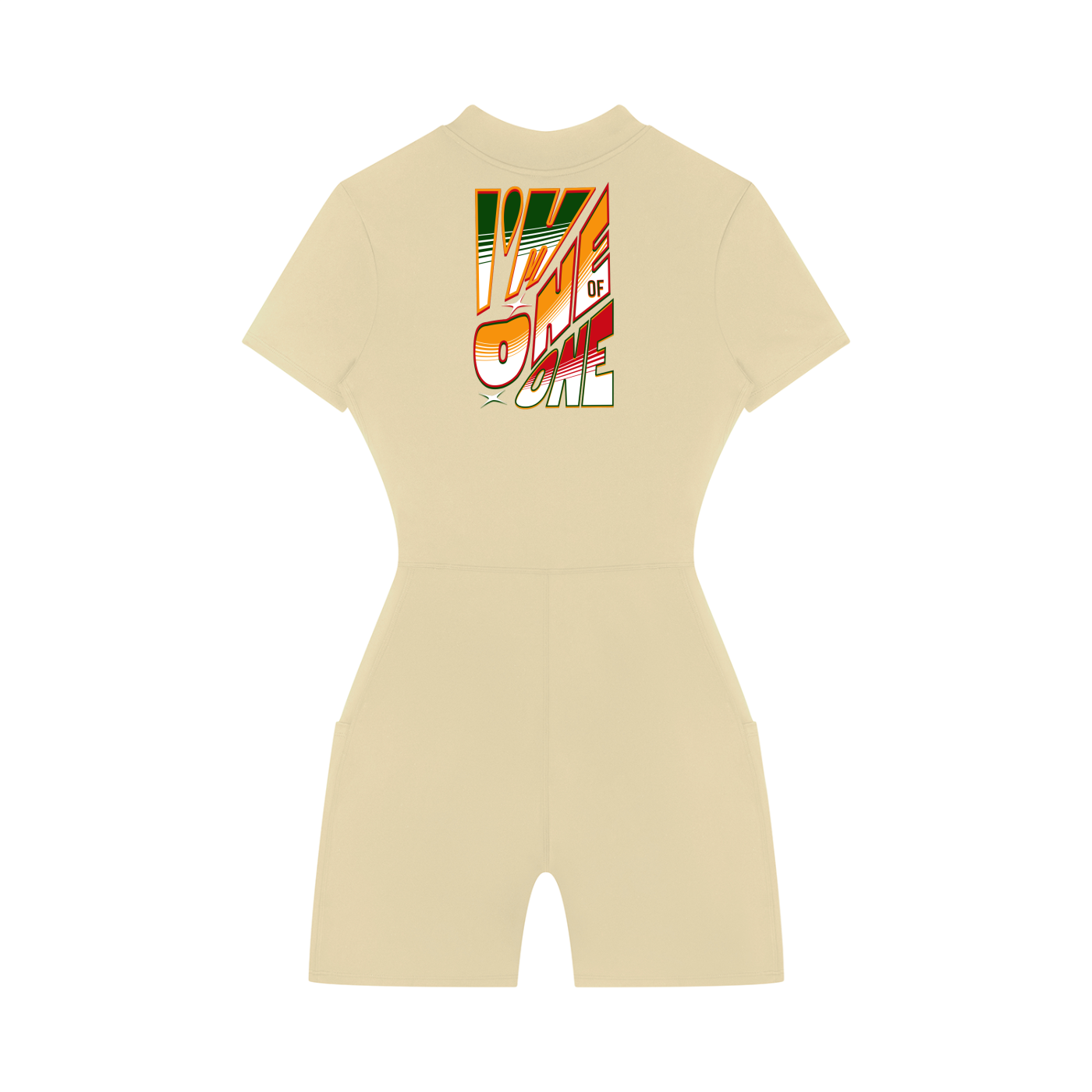 "I'm One Of One" Women's Quarter-Zip Short Sleeve Romper