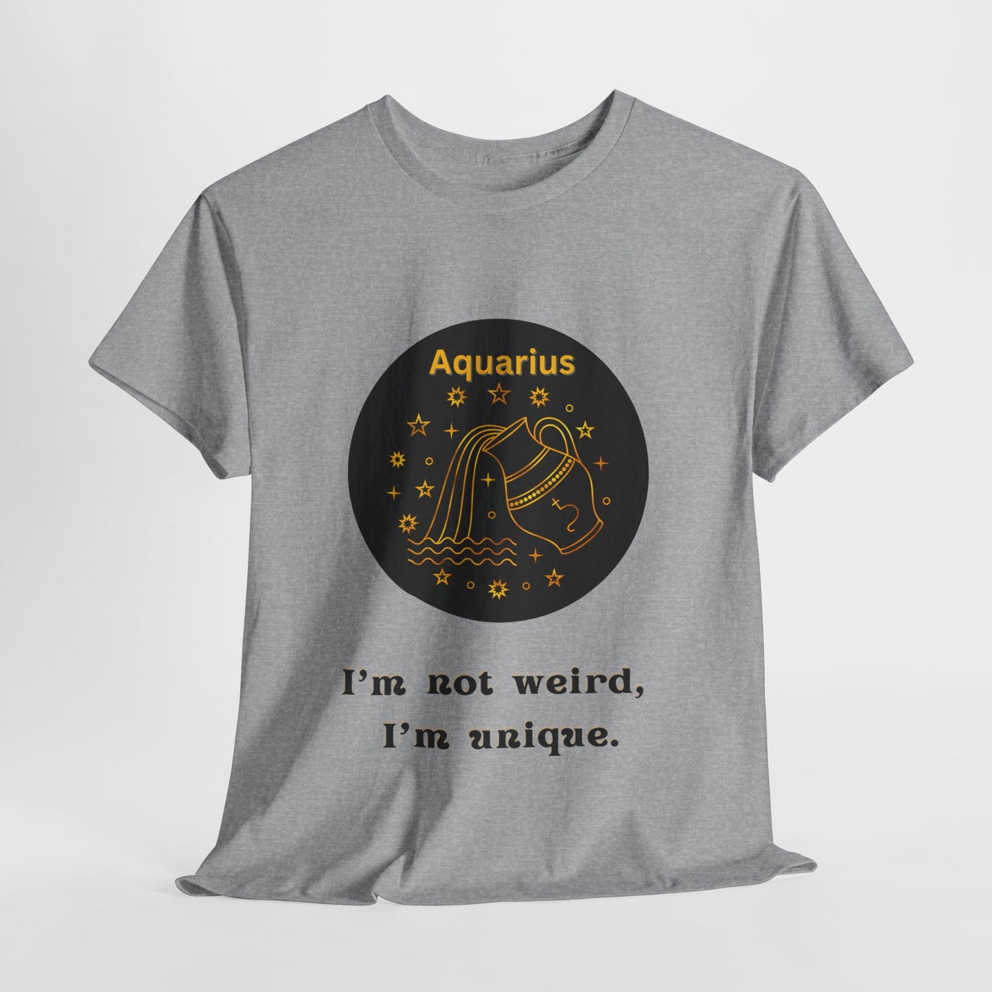 Aquarius T-Shirt, Aquarius Horoscope Gifts, Birth Month Gifts, Zodiac Sign T-Shirt Gifts, Astrology T-Shirt, Unisex Heavy Cotton Tee