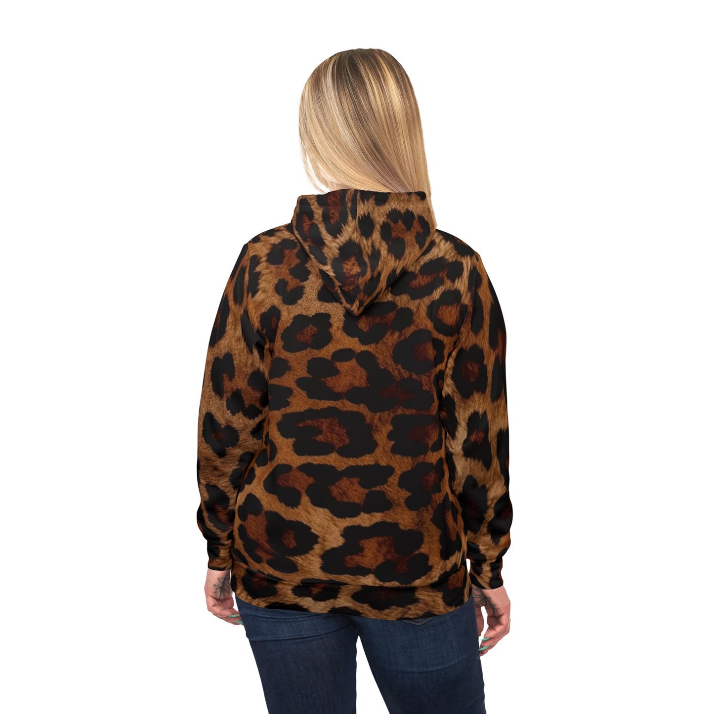 Wild Leopard Print Athletic Hoodie - Trendy Casual Street Style Hoodie, Leopard Print Pullover, Gym Essentials, Unique Unisex Gift Idea