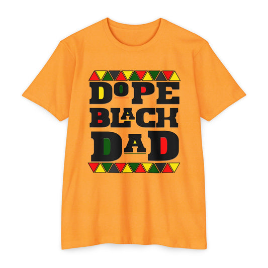 Dope Black Dad T-Shirt, Unisex Jersey Tee for Father's Day, Gift for Dads, Family Reunion Shirt, Cool Black Dad Apparel
