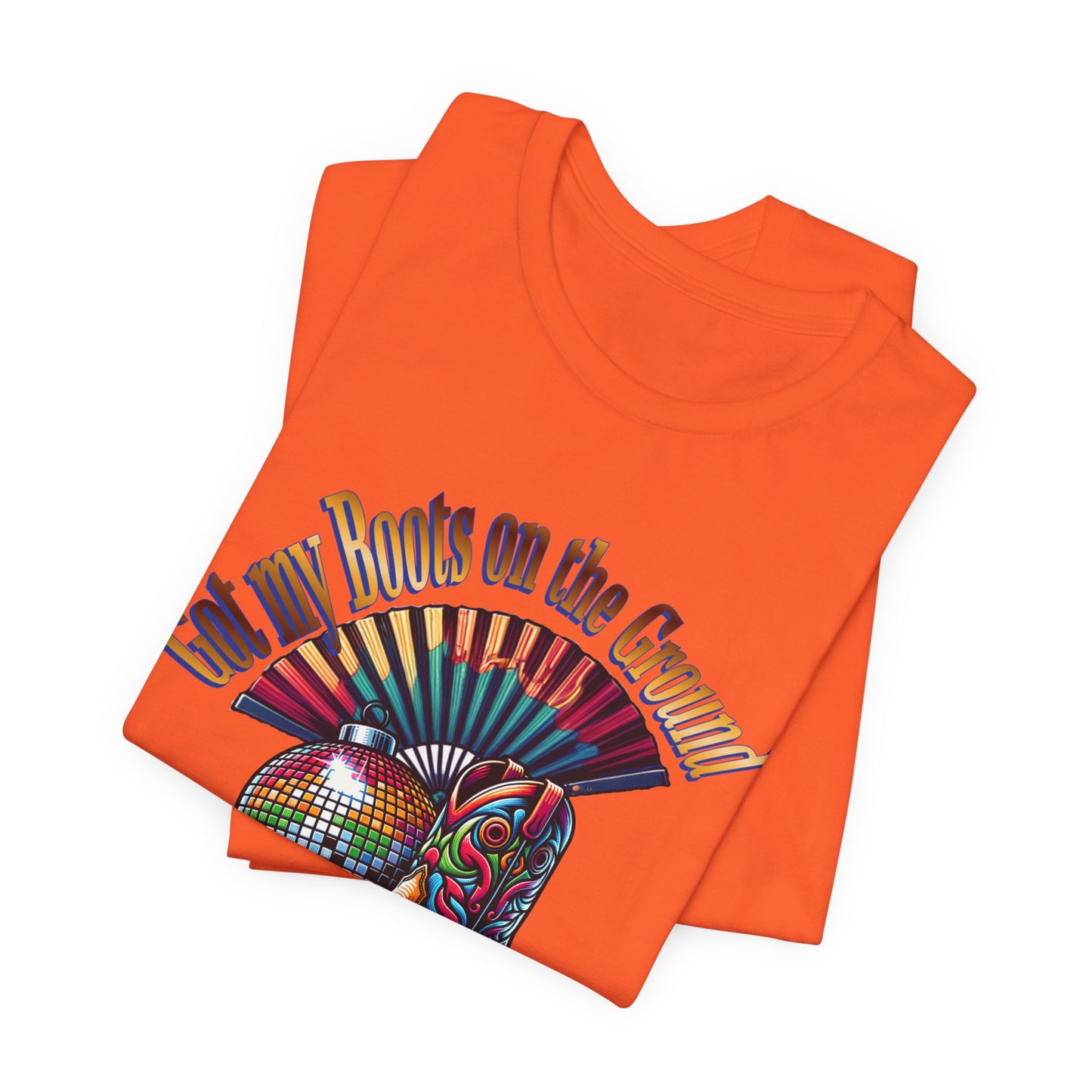 Boots on the Ground Groove Tee, Disco Ball Unisex Jersey Tee - Fun Tee for Latest Dance Crave Boots on the Ground Music Lovers