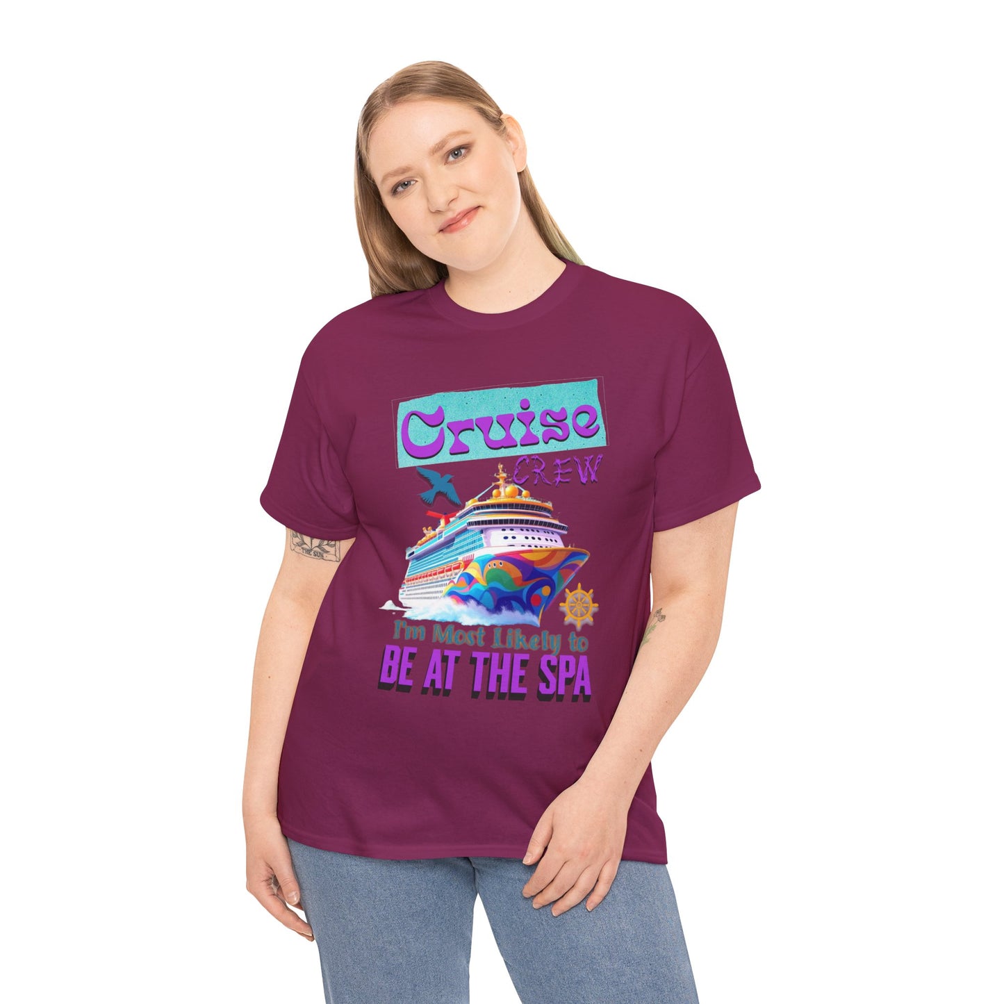 Cruise Crew Unisex Tee - Spa Day Vibes, Cruise Vacation T-Shirt, Funny Group Travel Apparel, Cruise Wear, Summer Fun Shirt