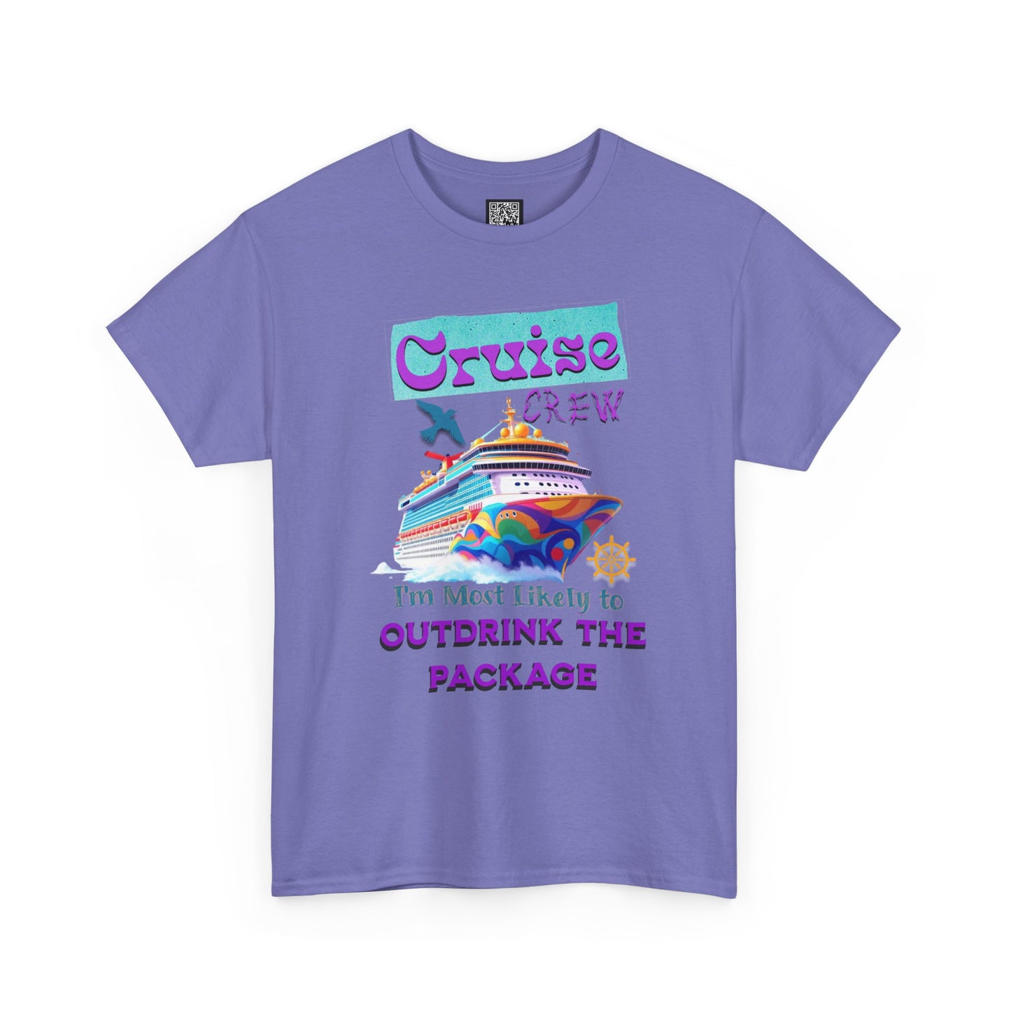 Cruise Crew Outdrink Package Tee | Fun Vacation T-Shirt | Perfect for Summer, Group Trips, Gifts, Drink Package T-Shirt for Cruise
