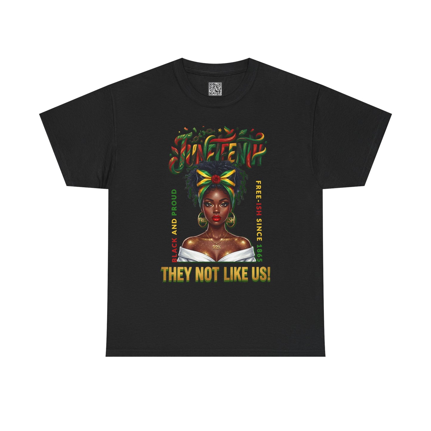 Juneteenth Black and Proud Tee — "They Not Like Us" Black Pride Shirt