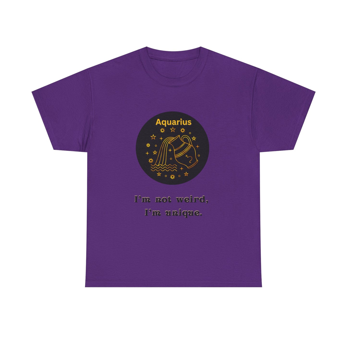 Aquarius T-Shirt, Aquarius Horoscope Gifts, Birth Month Gifts, Zodiac Sign T-Shirt Gifts, Astrology T-Shirt, Unisex Heavy Cotton Tee