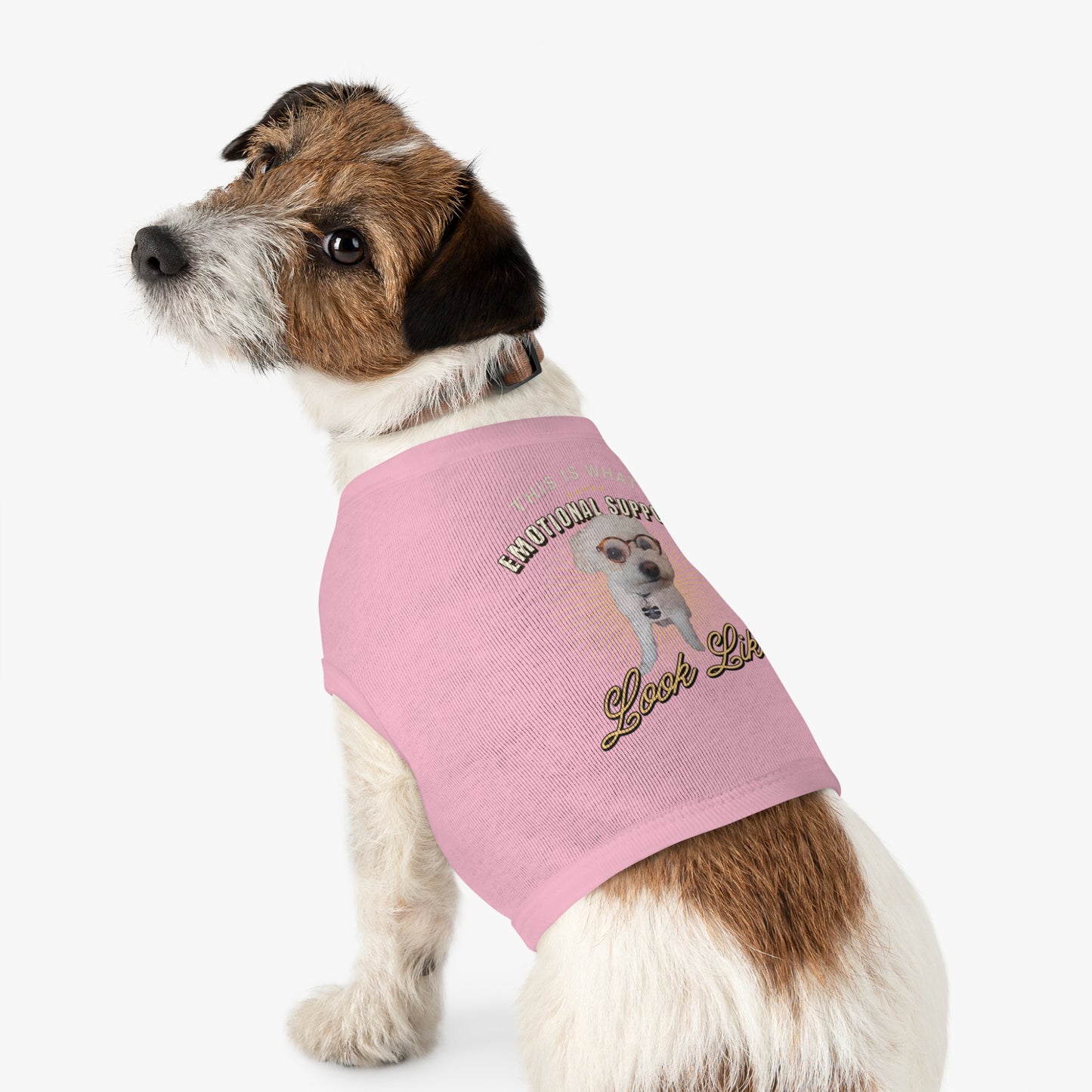 Emotional Support Pet Tank Top, Dog Lover Gift, Pet Apparel for Fun Outings, Cute Pet Costume, Pet Shirt for Walks