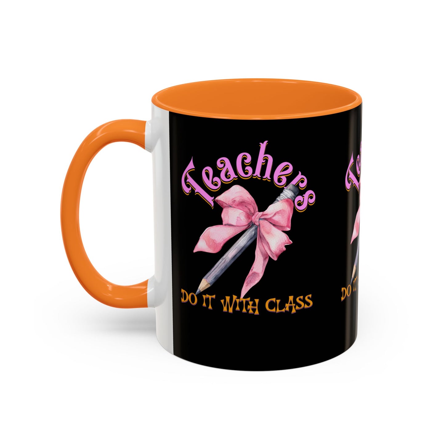 Colorful Mugs (11oz, 15oz), Teacher Appreciation Gift, Cute Gift for Teachers, Coffee Mug for Teachers, Coquette Bow Coffee Mug