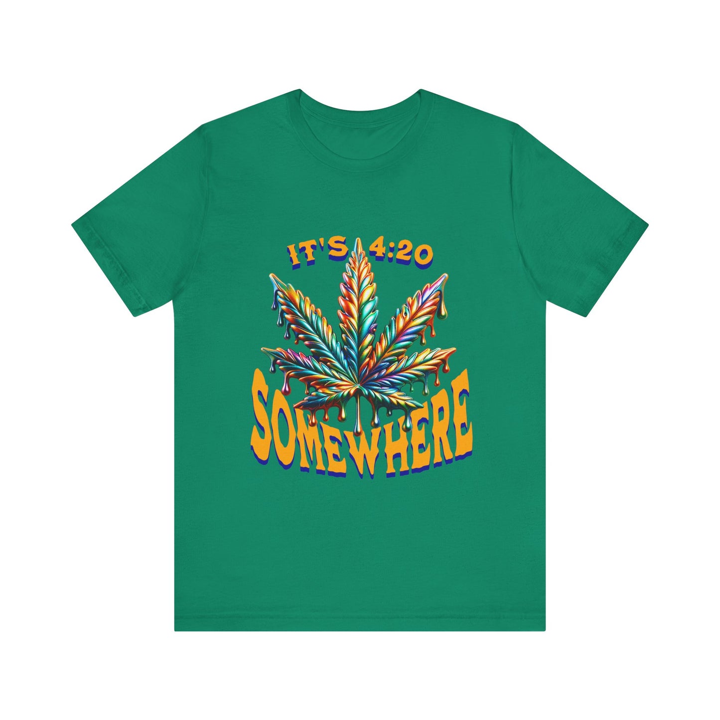 It's 420 Somewhere T-Shirt, Funny Marijuana Shirt, Cannabis Lifestyle Shirts, Funny Stoner Shirt, Cannabis Leaf T-Shirts, 420-Friendly Fashion
