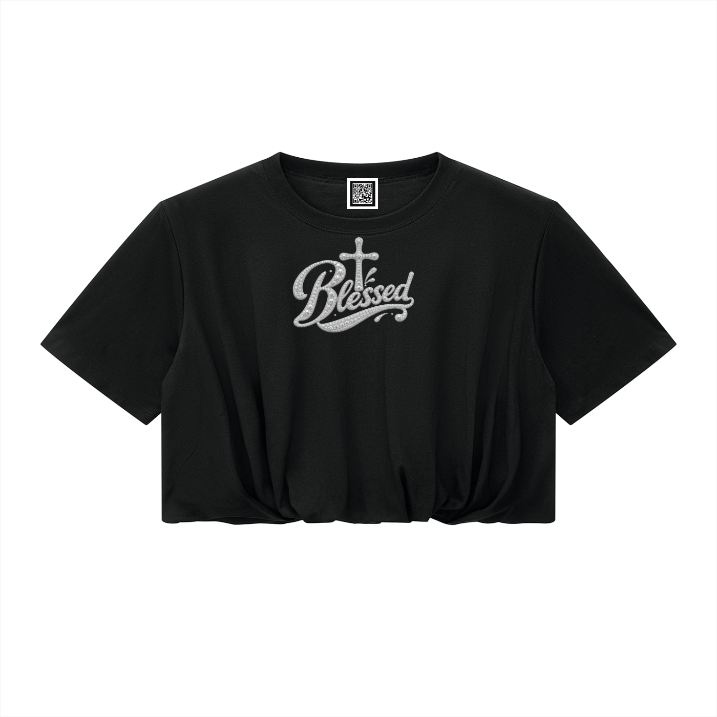 Women’s Crop Bubble Hem T-Shirt