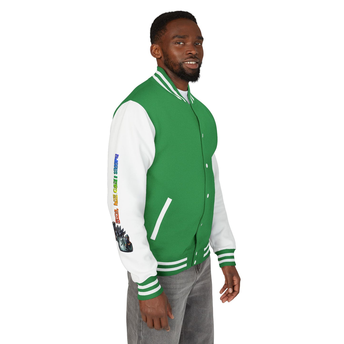 Letterman Jacket — 'America' Statue of Liberty Retro Graphic