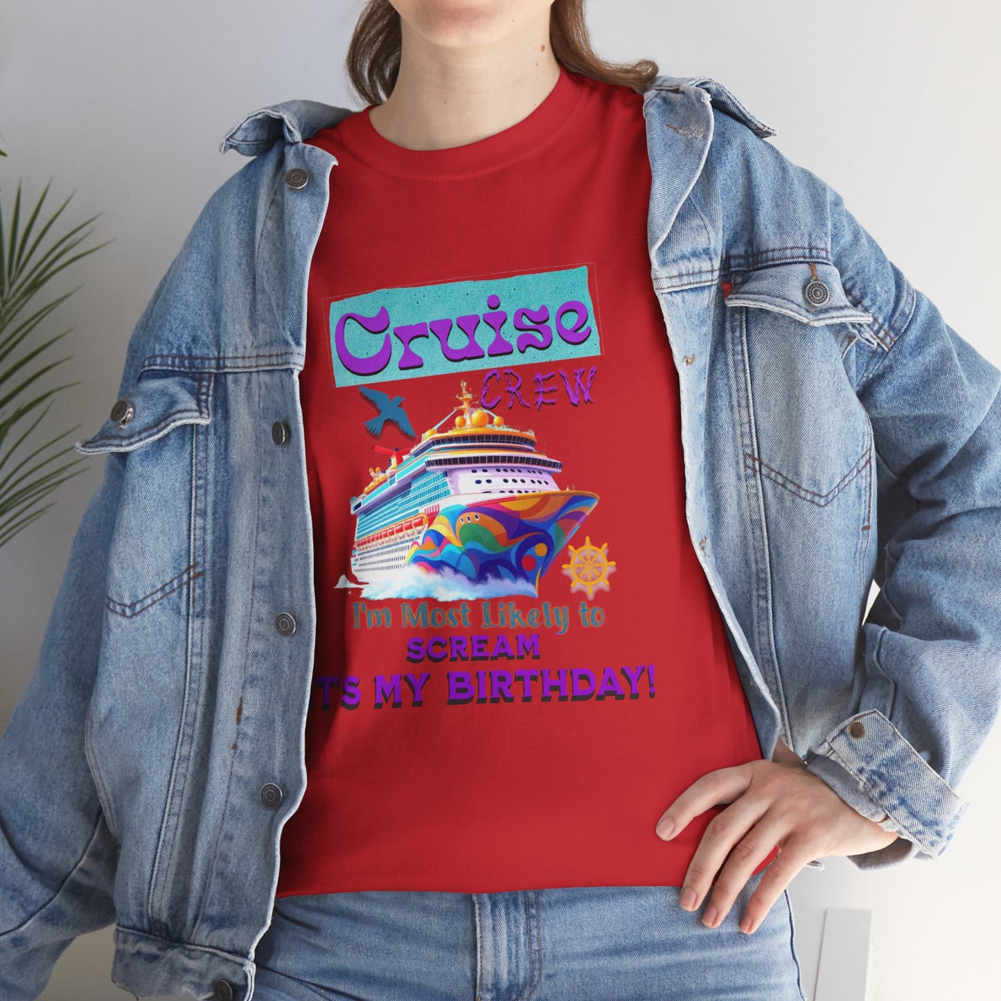 Cruise Crew Birthday T-Shirt, Vacation Shirt, Travel Tee, Fun Cruise Gift, Birthday Celebration Apparel for a Cruise Crew