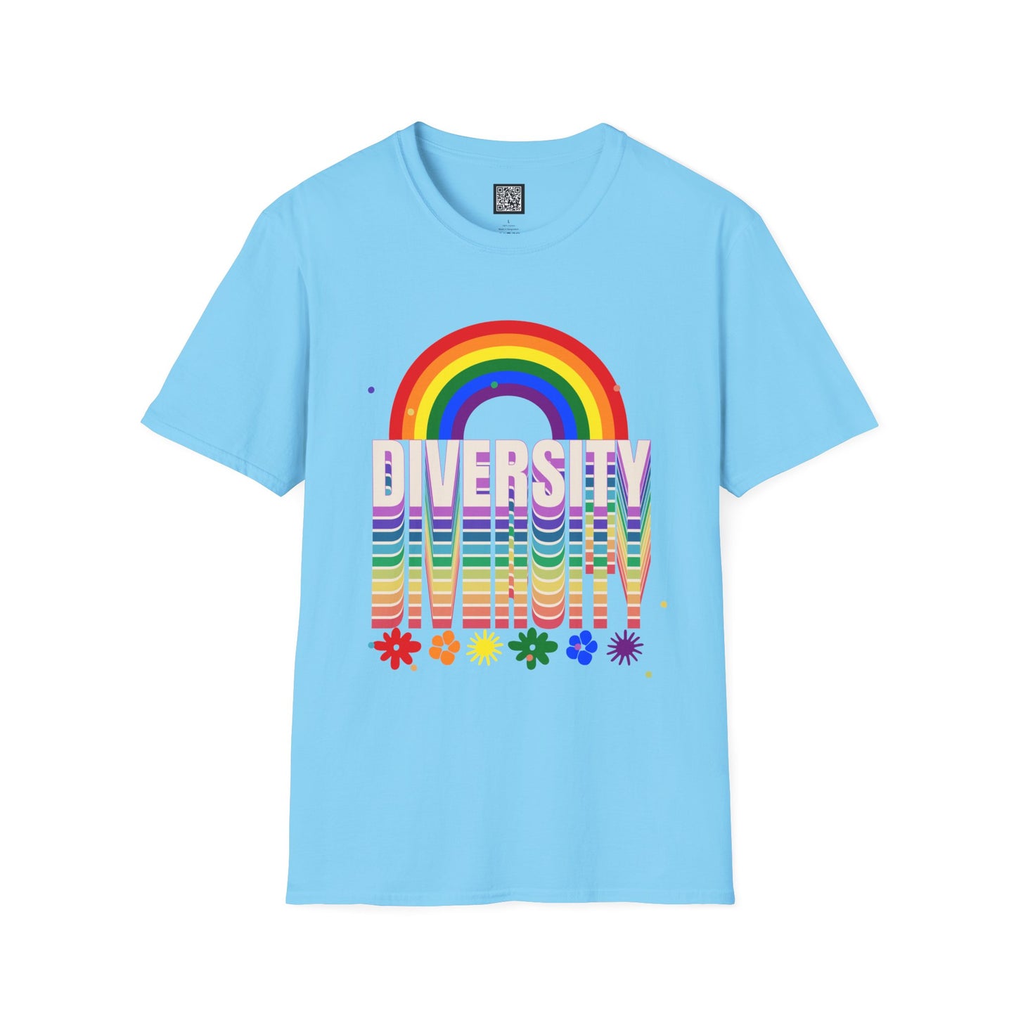 Rainbow Diversity Unisex Softstyle T-Shirt, LGBTQ+ Pride Apparel, WEHO Inclusive Gift, Casual Wear, Colorful Tee for Pride Celebrations