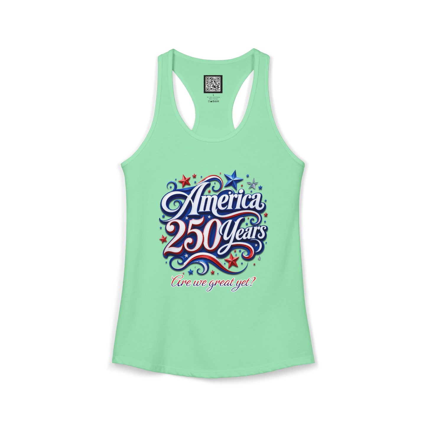 Women's America 250 Year's Racerback Tank 4th of July T-Shirt