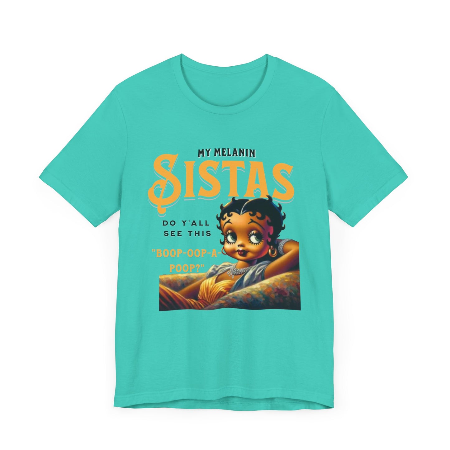Melanin Betty Boop, 92% Black Woman Shirt, Black Girl Magic Tees, Black Culture T-Shirts, Humorous Betty Boop Shirts, Betty Boop T-Shirts