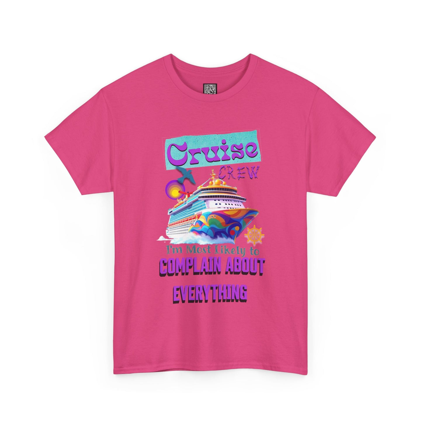 Cruise Crew Unisex Heavy Cotton Tee - Fun Travel T-Shirt for Vacations, Family Cruises, Summer Adventures, Gift for Cruise Travelers,
