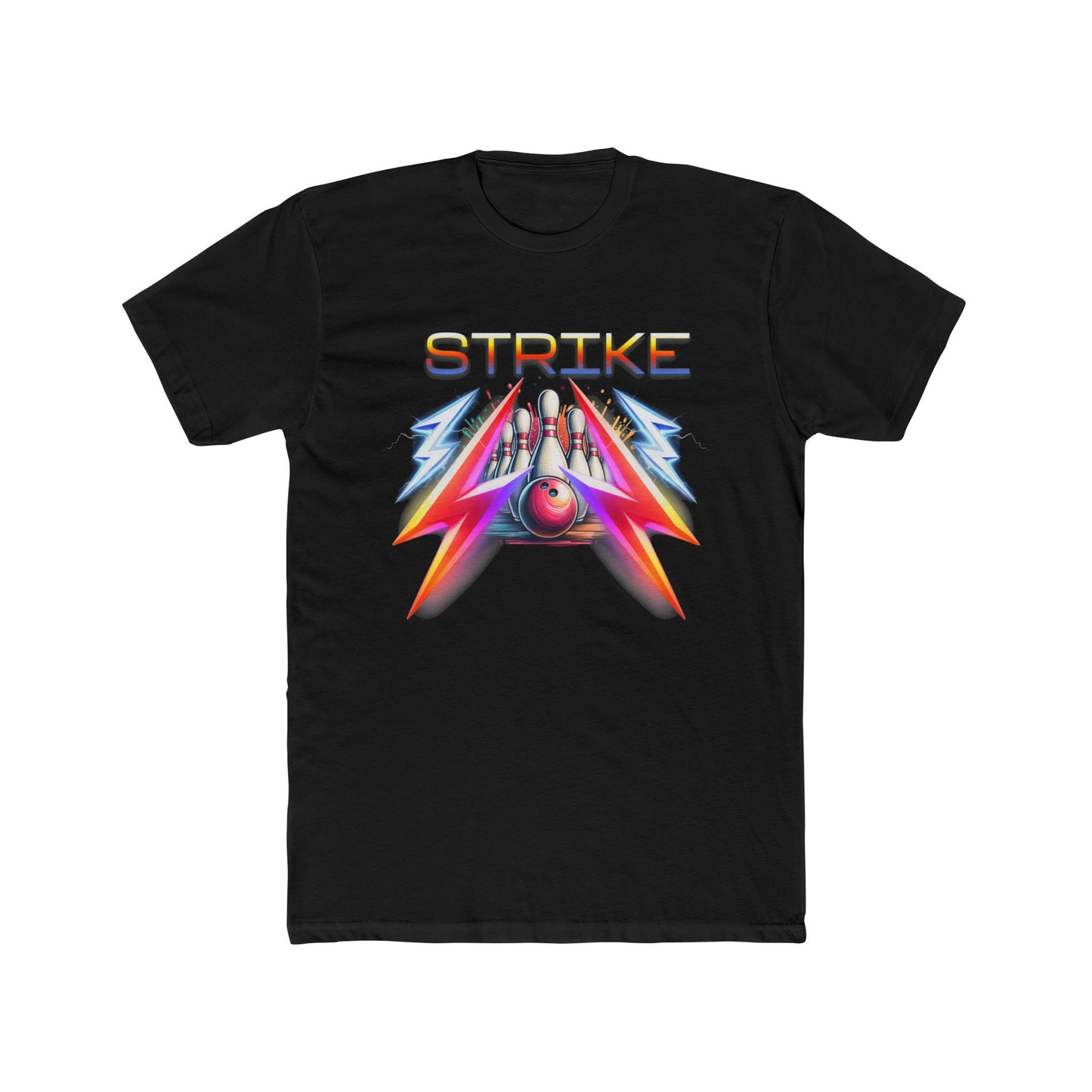 Retro Bowling Strike Unisex Cotton Crew Tee, When You Roll Up and Show Out on the Lanes, Strike Bowling T-Shirt for Men and Women