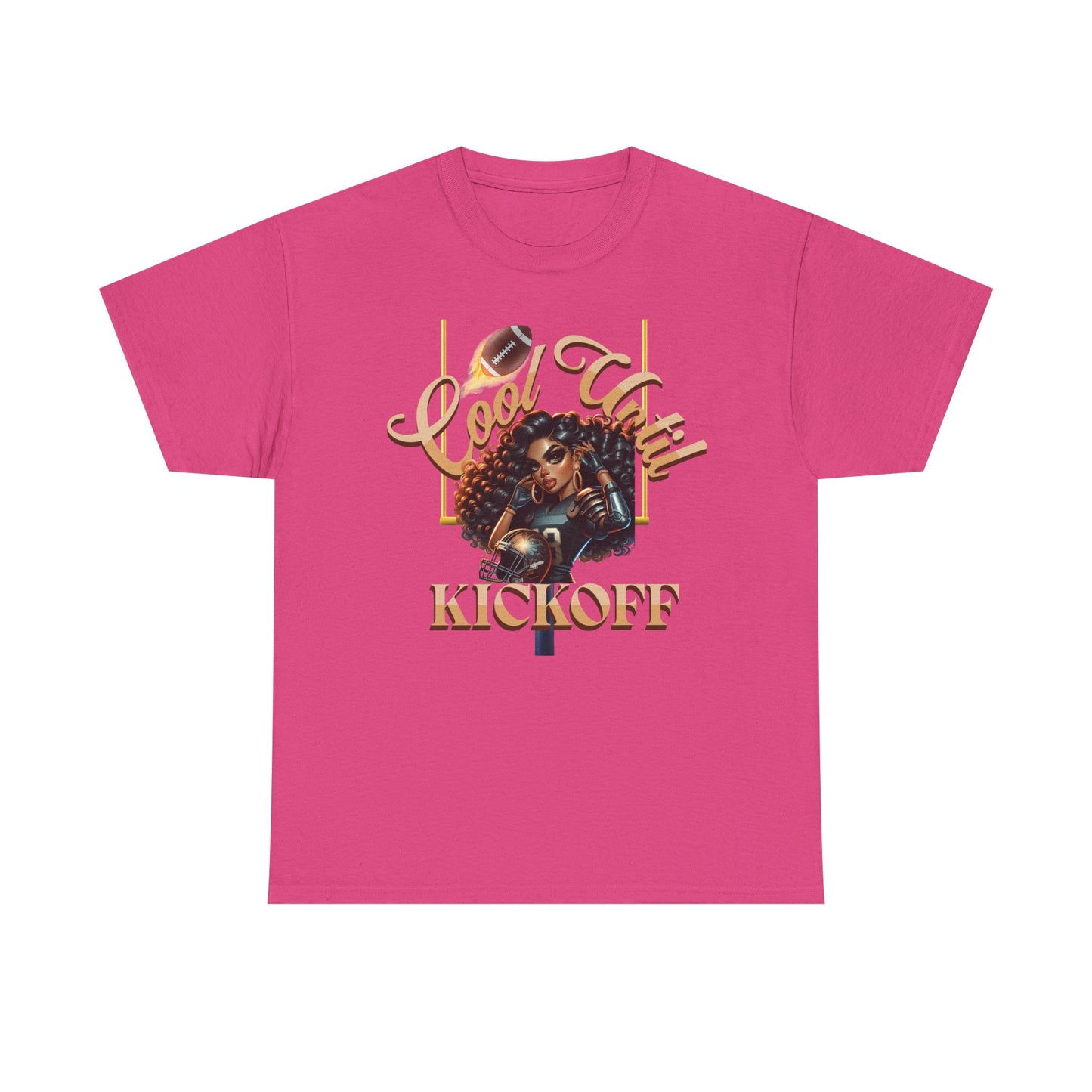 Cool Vibes Kickoff T-Shirt, Game Day Tee, Chic Football Apparel, Football Girl Shirt, Woman Glam Football Shirt, Cute Football Tees, Football Shirts