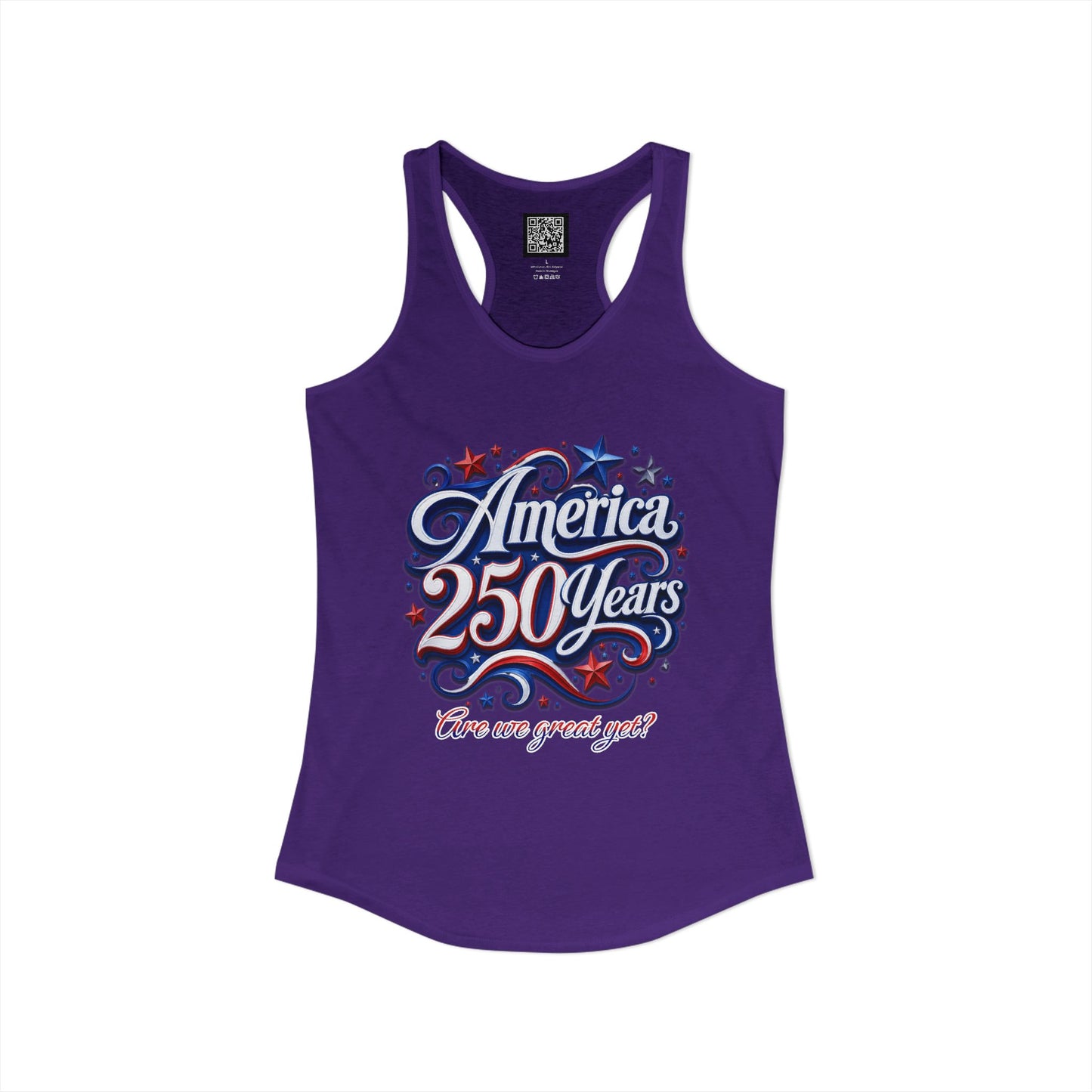 Women's America 250 Year's Racerback Tank 4th of July T-Shirt