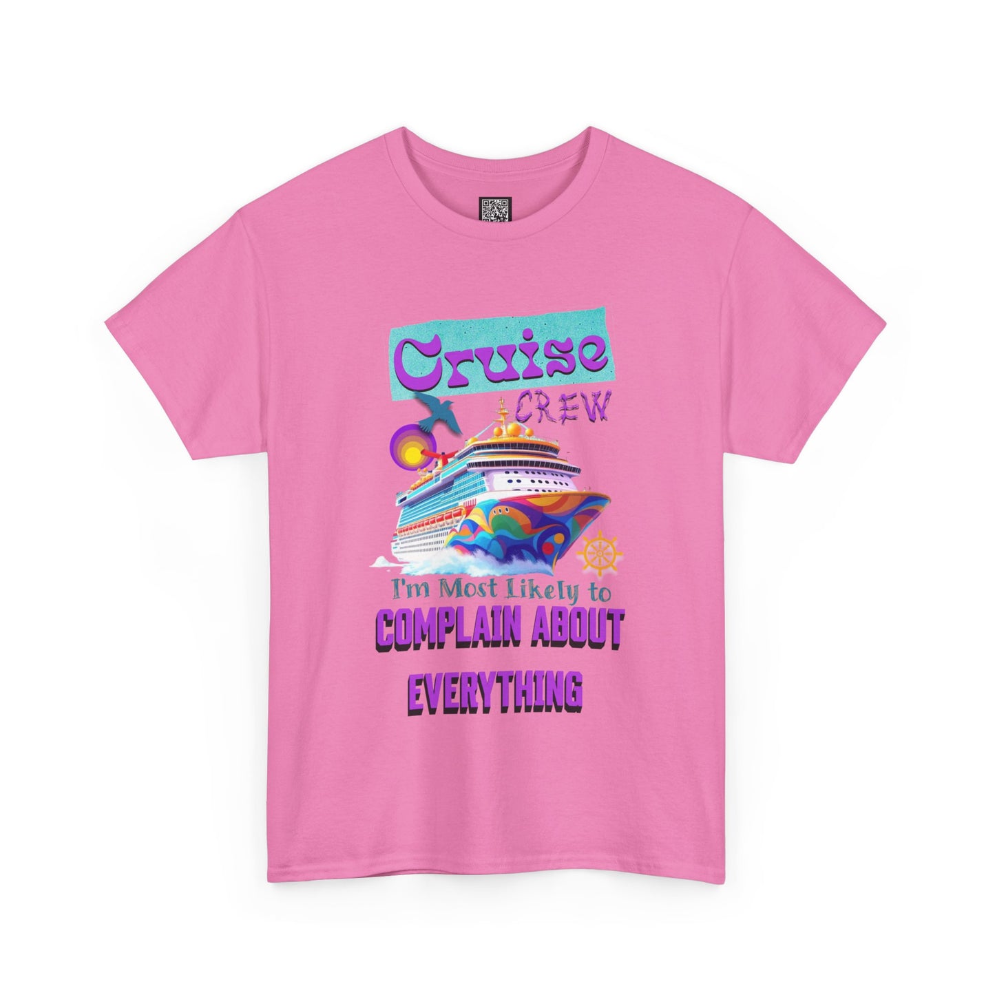 Cruise Crew Unisex Heavy Cotton Tee - Fun Travel T-Shirt for Vacations, Family Cruises, Summer Adventures, Gift for Cruise Travelers,