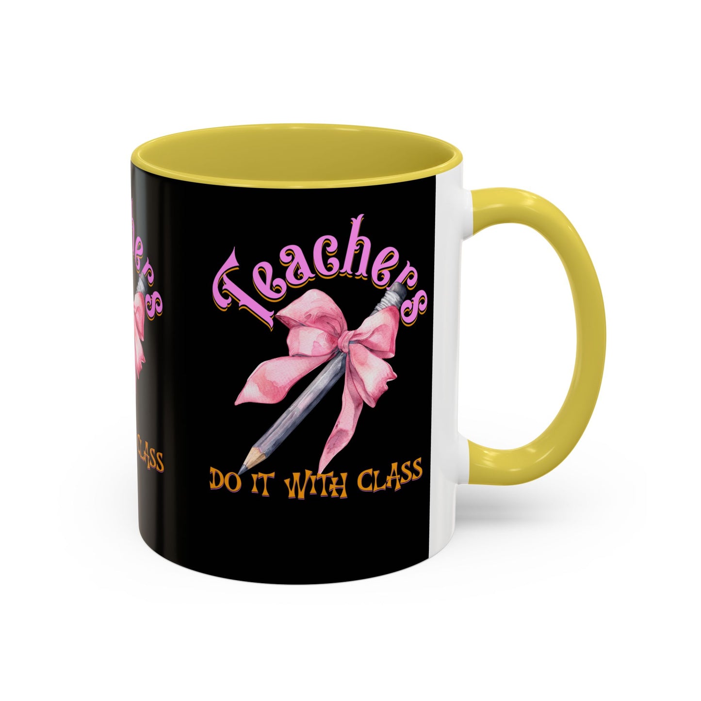 Colorful Mugs (11oz, 15oz), Teacher Appreciation Gift, Cute Gift for Teachers, Coffee Mug for Teachers, Coquette Bow Coffee Mug