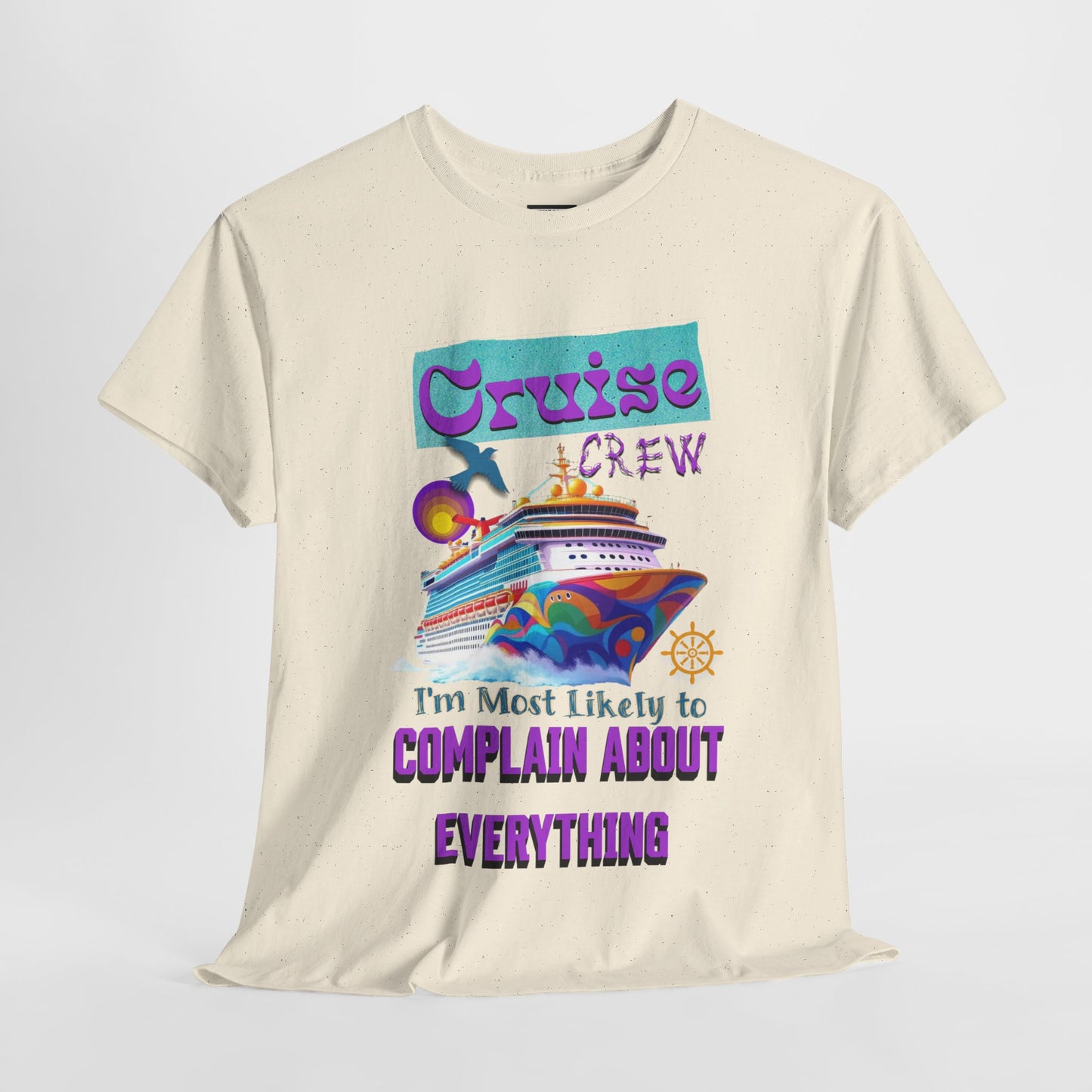 Cruise Crew Unisex Heavy Cotton Tee - Fun Travel T-Shirt for Vacations, Family Cruises, Summer Adventures, Gift for Cruise Travelers,