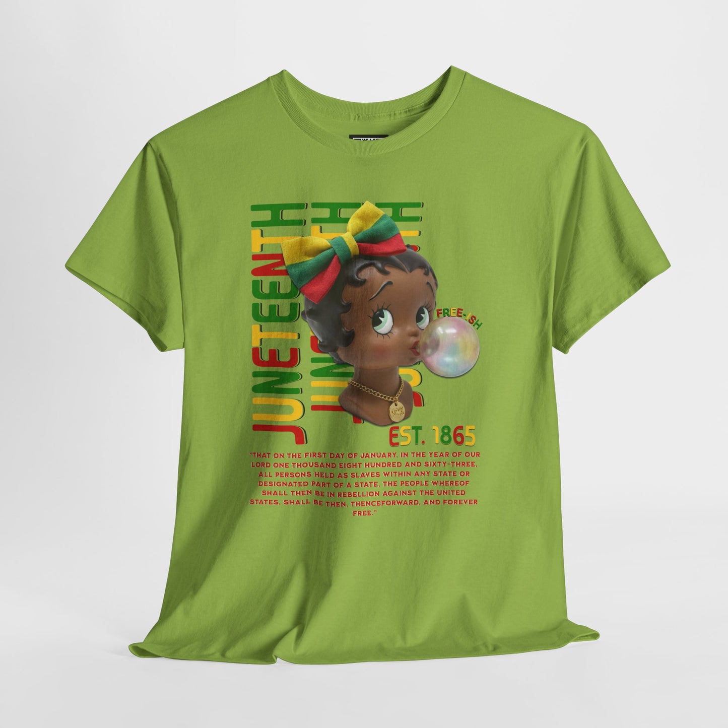 Juneteenth Betty Boop Graphic Tee — "Juneteenth Est. 1865" Celebration T-Shirt