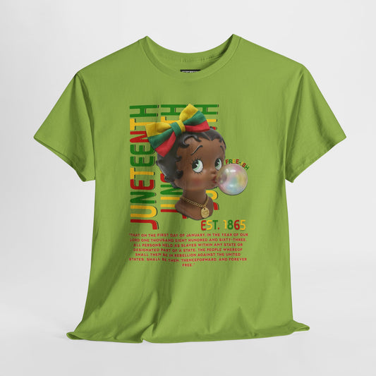 Juneteenth Betty Boop Graphic Tee — "Juneteenth Est. 1865" Celebration T-Shirt