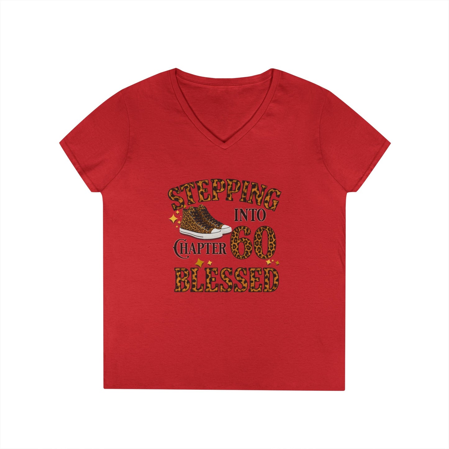 Stepping Into Chapter 60 Blessed V-Neck Tee