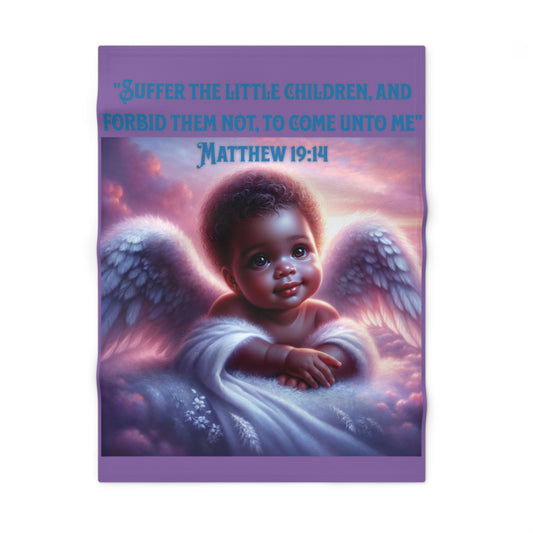 Angel Wings Soft Fleece Baby Blanket - Perfect for Newborns and Gift Giving, Baby Shower Gift for Baby, Purple Angel Blanket,