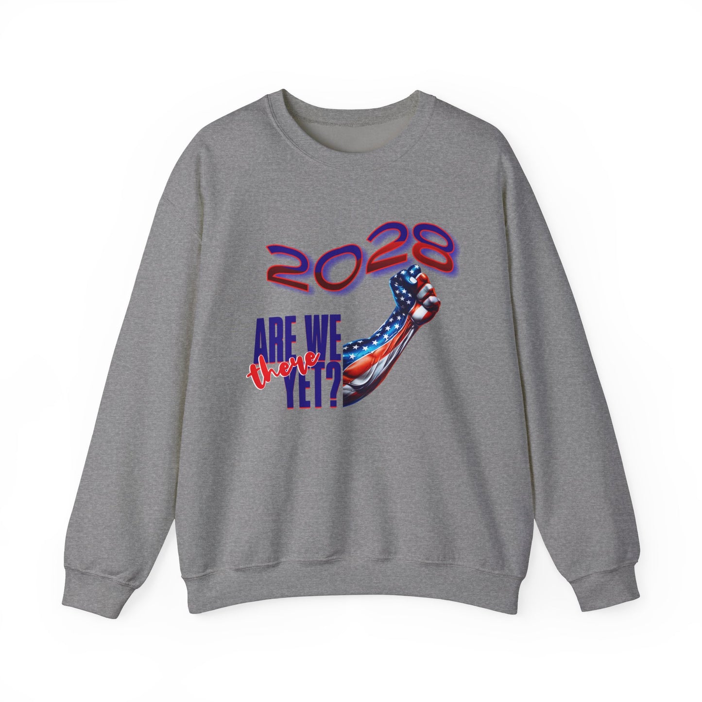 Are We There Yet 2028? - Patriotic Determination Design, American Flag Art, Political Statement Graphic Shirt, Activism and Patriotism Tees