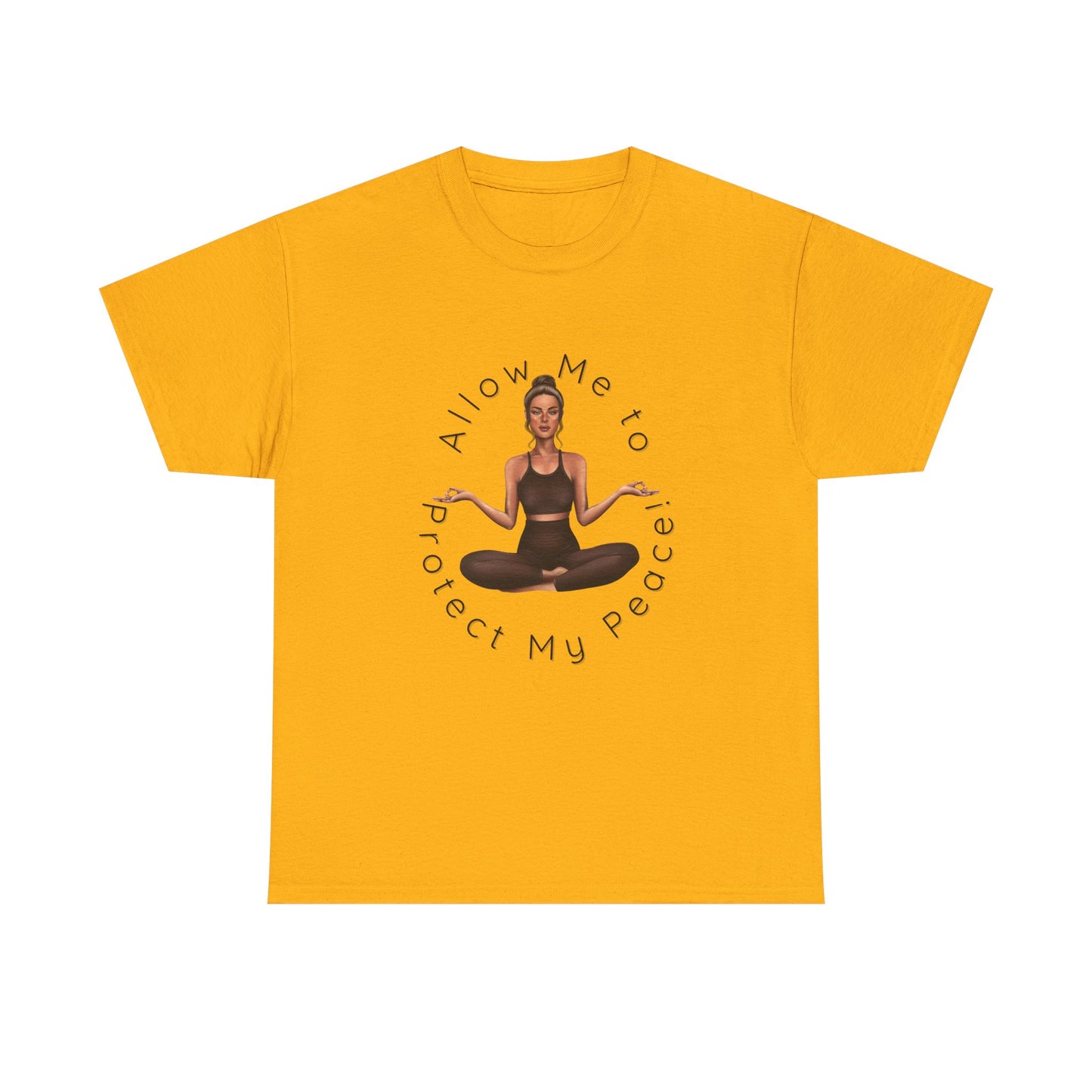 Protect My Peace Yoga Art, Serenity Yoga T-Shirt, Yoga Instructor Shirt, T-Shirt Gift for Yoga Instructor, Gift for Yoga Enthusiast, Fitness Instructor Gift