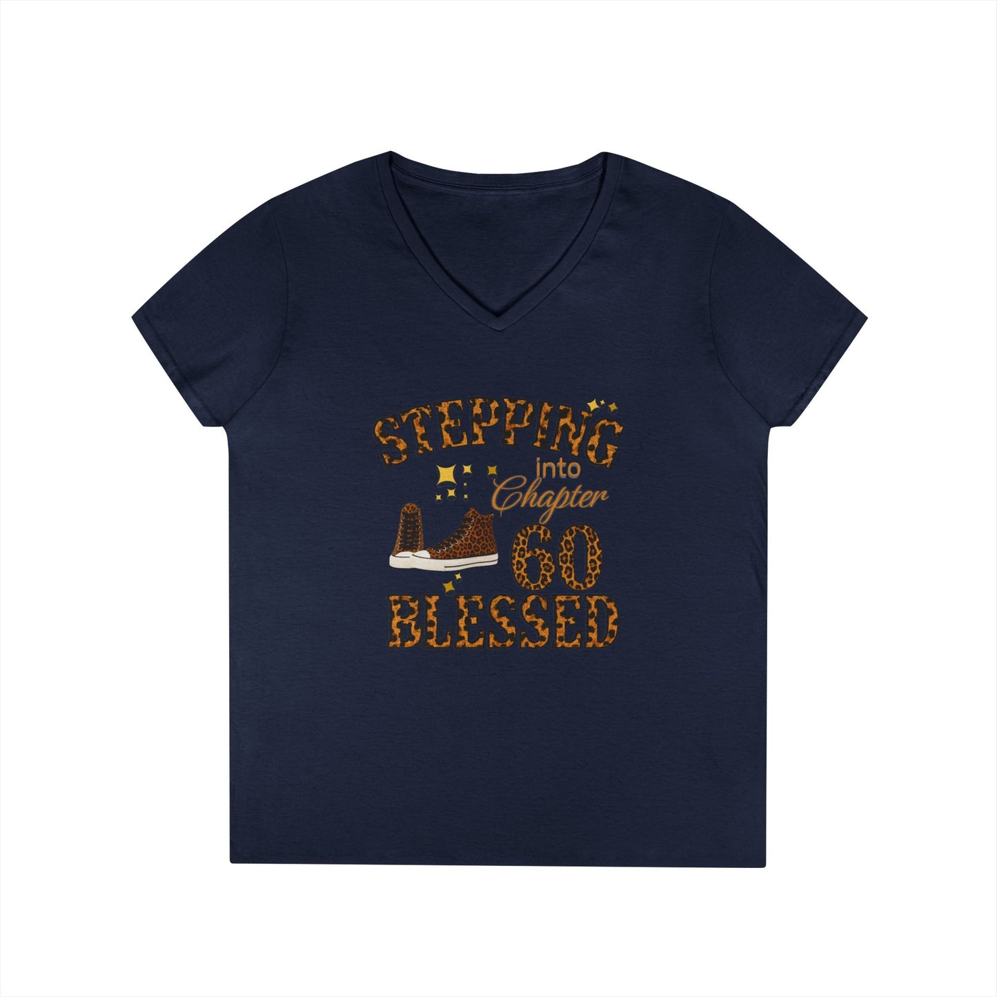 Stepping into Chapter 60 Blessed V-Neck Tee